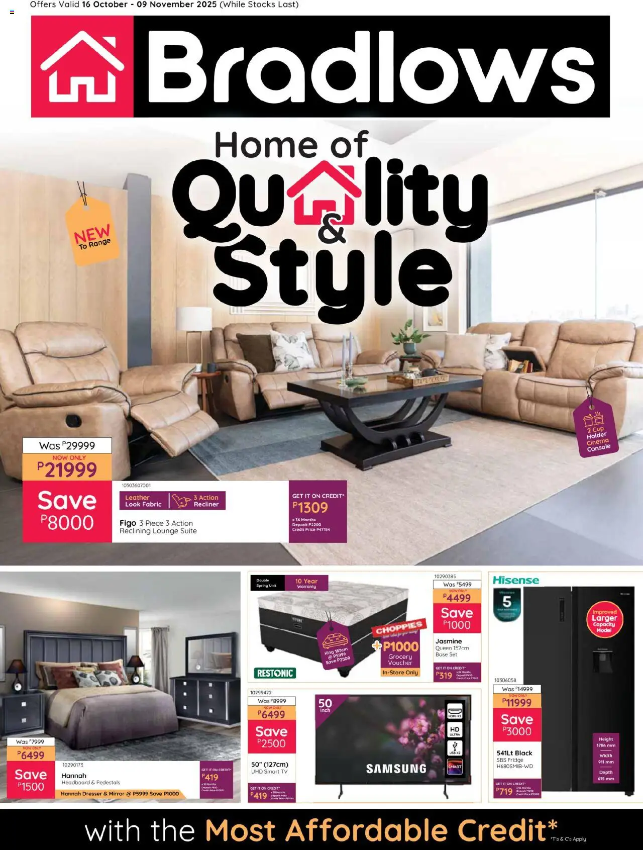 Bradlows Botswana Catalogue from 16/10 - 09/11/2025 > Promotions