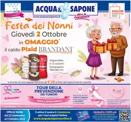 Anteprima dell'opuscolo Volantino Festa dei Nonni dal negozio Acqua e Sapone valido da 22/09/2025