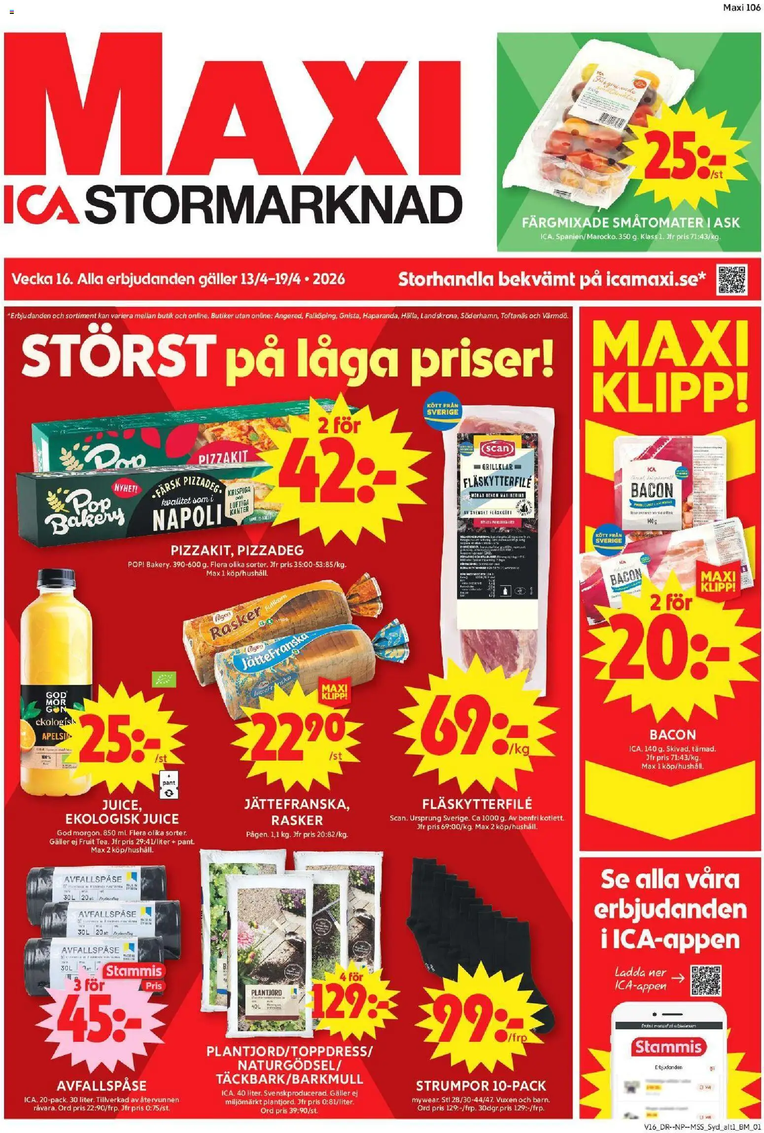 Förhandsgranska reklamblad Malmö från butik ICA Maxi gäller från 13/04/2026