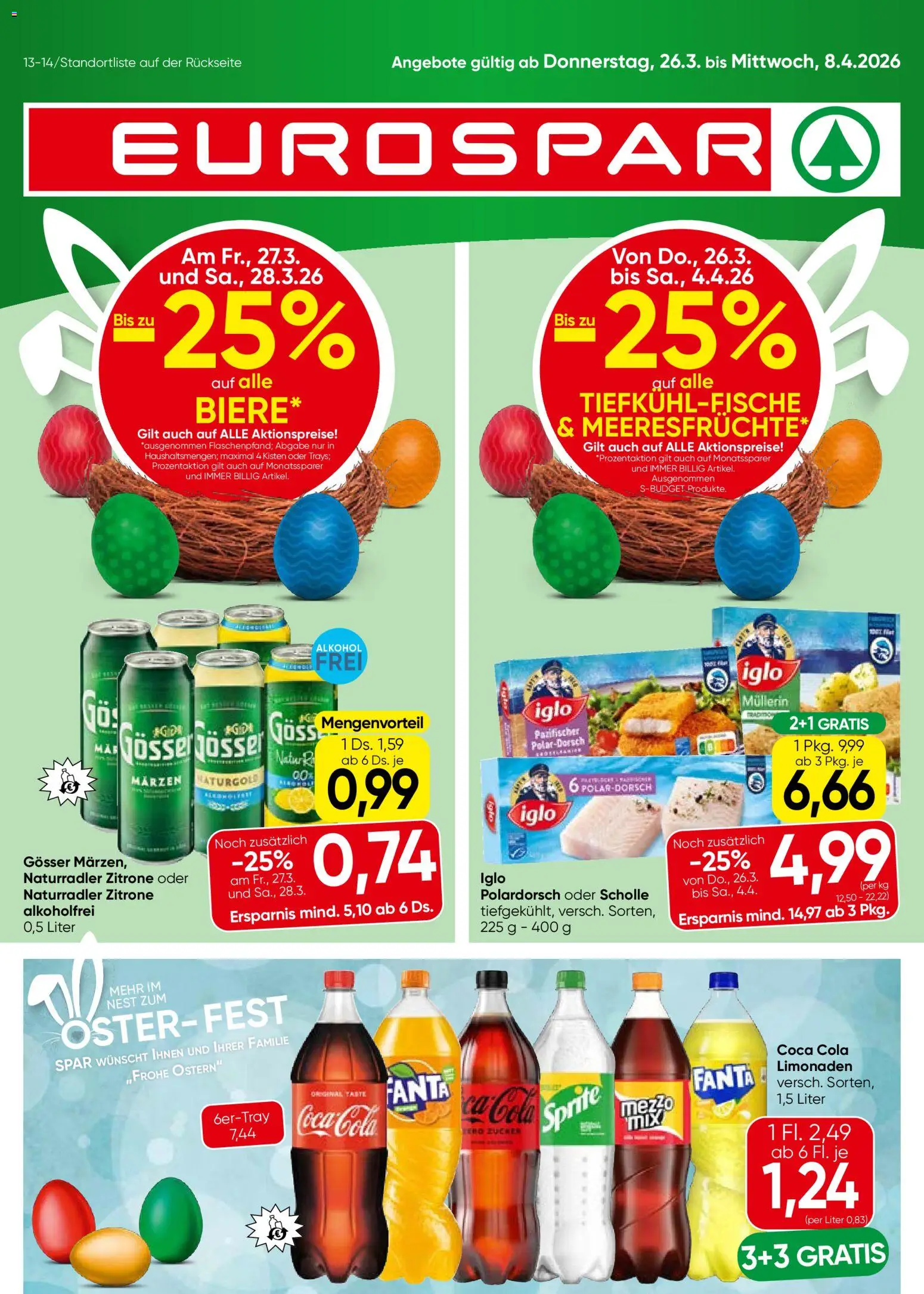 Vorschau der Angebote: Eurospar Eurospar Flugblatt gültig ab 26.03.2026