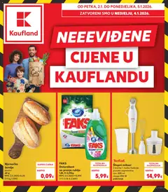 Pregled letka Neevidene cijene trgovine Kaufland vrijedi od 02.01.2026