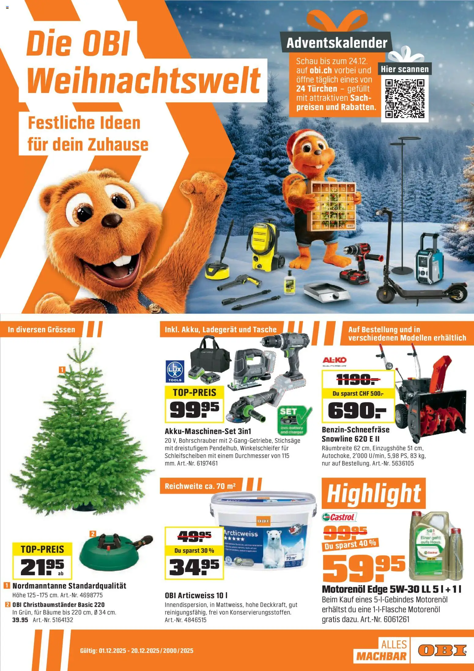 Vorschau des Merkblatts Die OBI Weihnachtswelt. vom Shop OBI gültig von 30.11.2025 bis 20.12.2025