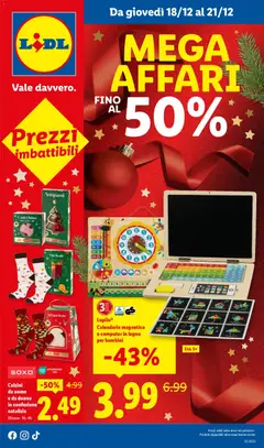 Anteprima dell'opuscolo Volantino Mega Affari dal negozio Lidl valido da 18/12/2025