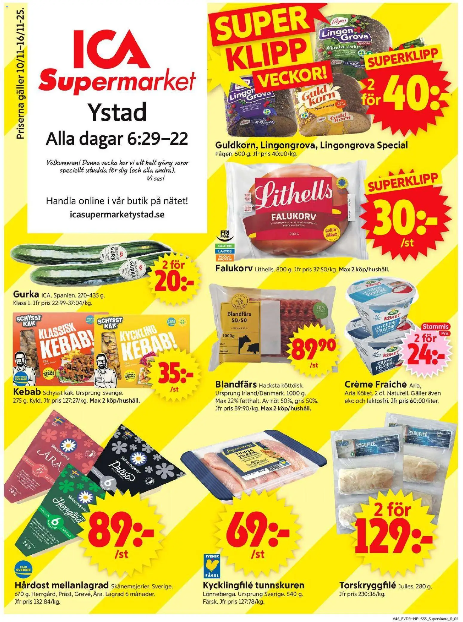 Förhandsgranska reklamblad Ystad från butik ICA Supermarket gäller från 10/11/2025