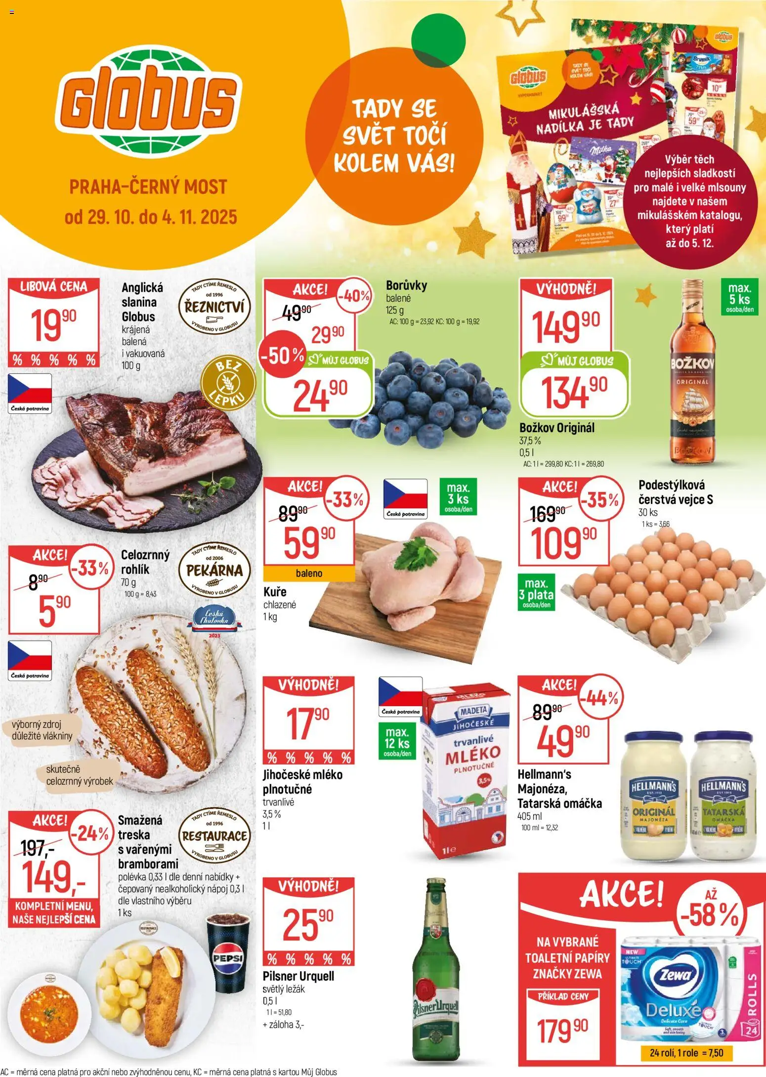  Globus leták od 29.10.2025 >> Akční nabídka "Praha Černý Most"