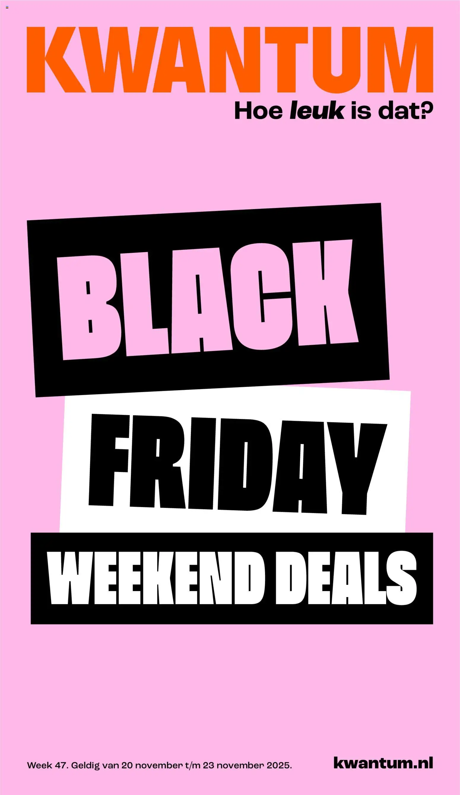 Voorbeeld van Black Friday van winkel Kwantum geldig vanaf 20-11-2025