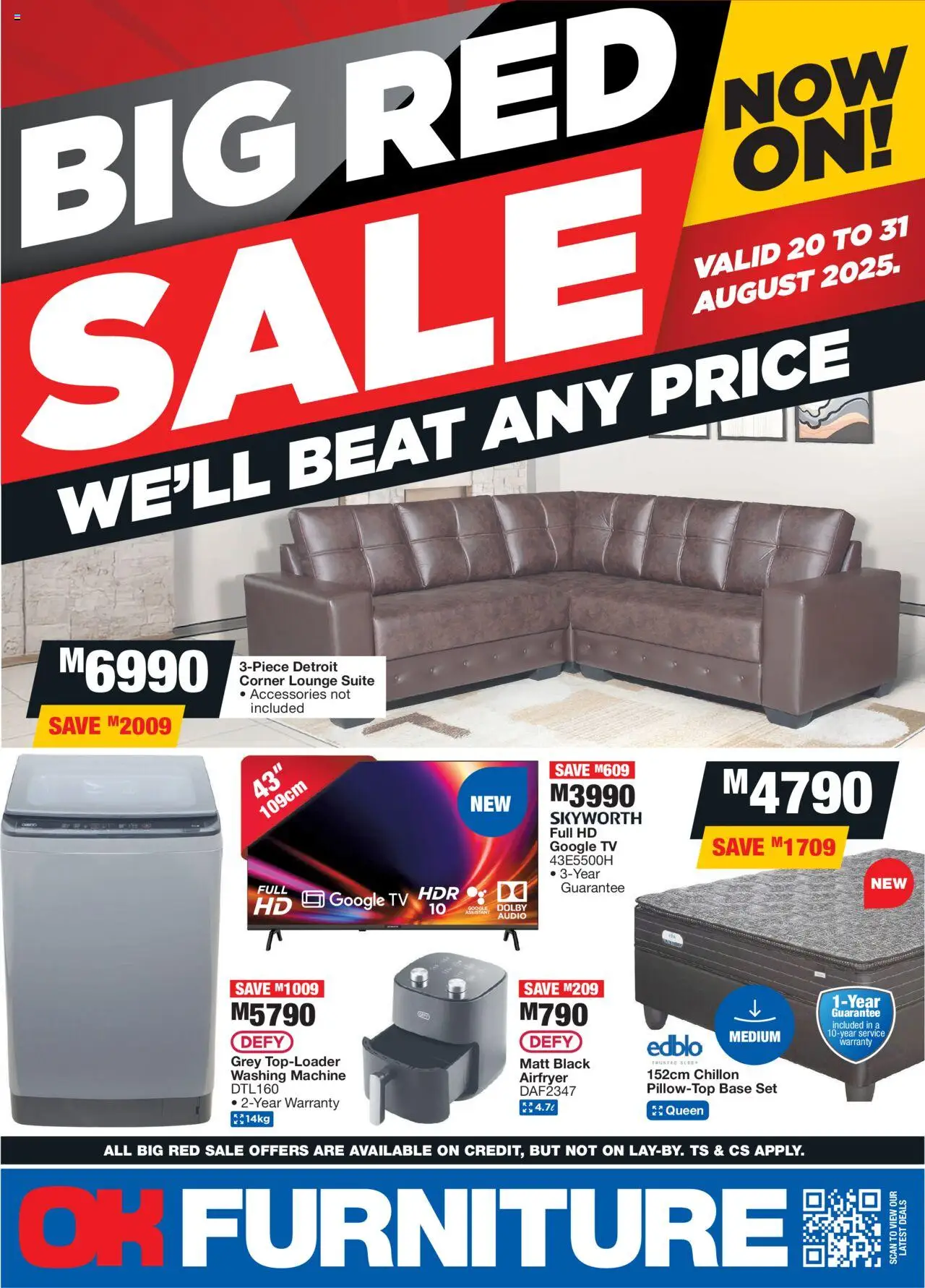 OK Furniture Catalogue Lesotho from 20/08 - 31/08/2025 > Promotions