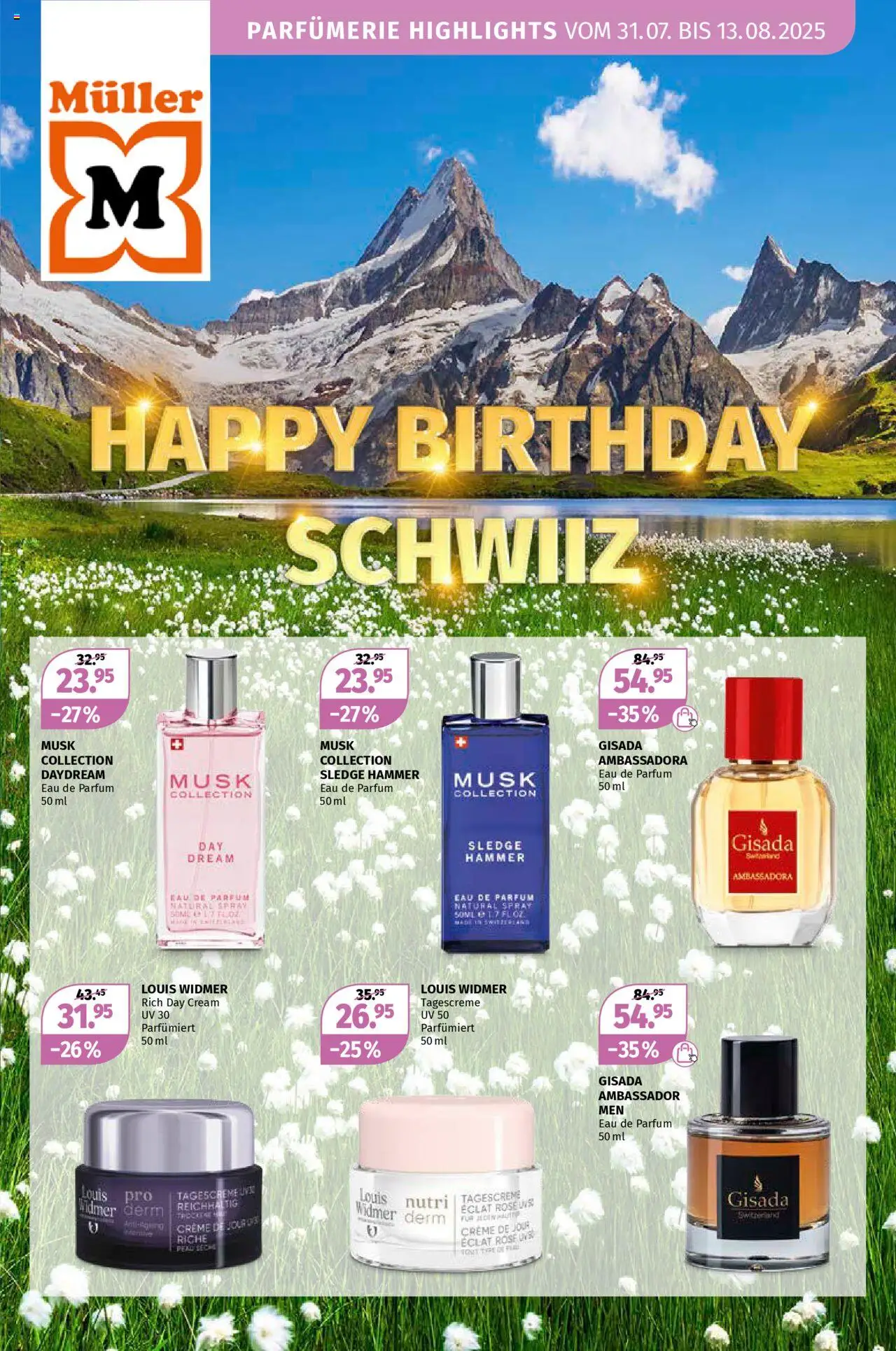 Müller Aktionen Happy Birthday ab 31.07.2025 - Seitennummer 1