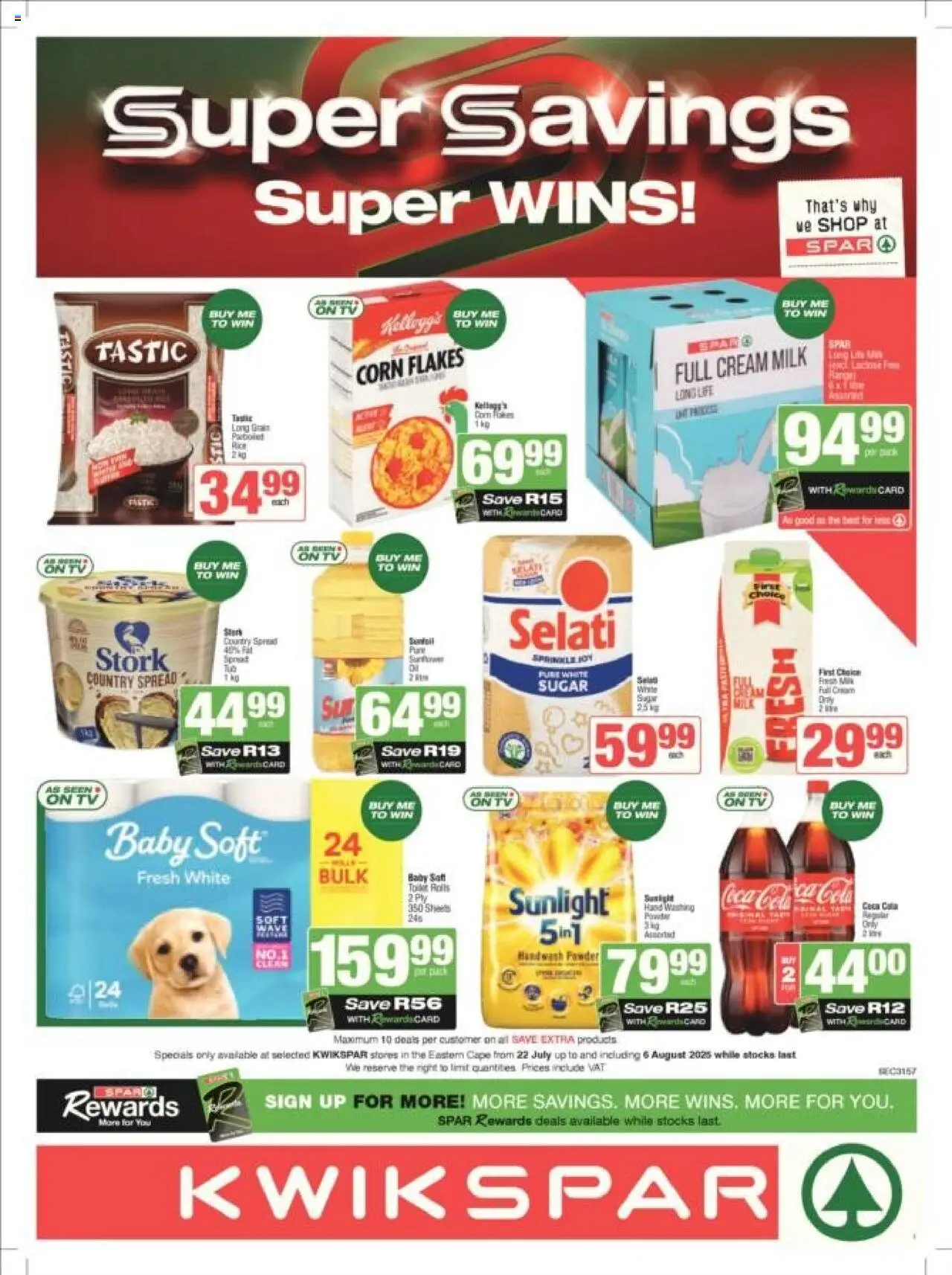 KWIKSPAR Eastern Cape - Weekly Specials from 22/07 - 06/08/2025 > Promotions