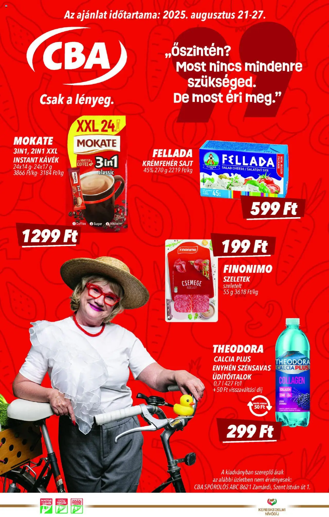 CBA aktuális szórólap, érvényes 2025.08.21.-től - 1 oldal