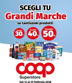 Anteprima dell'opuscolo Volantino Superstore Grandi marche - Torino dal negozio COOP valido da 12/02/2026