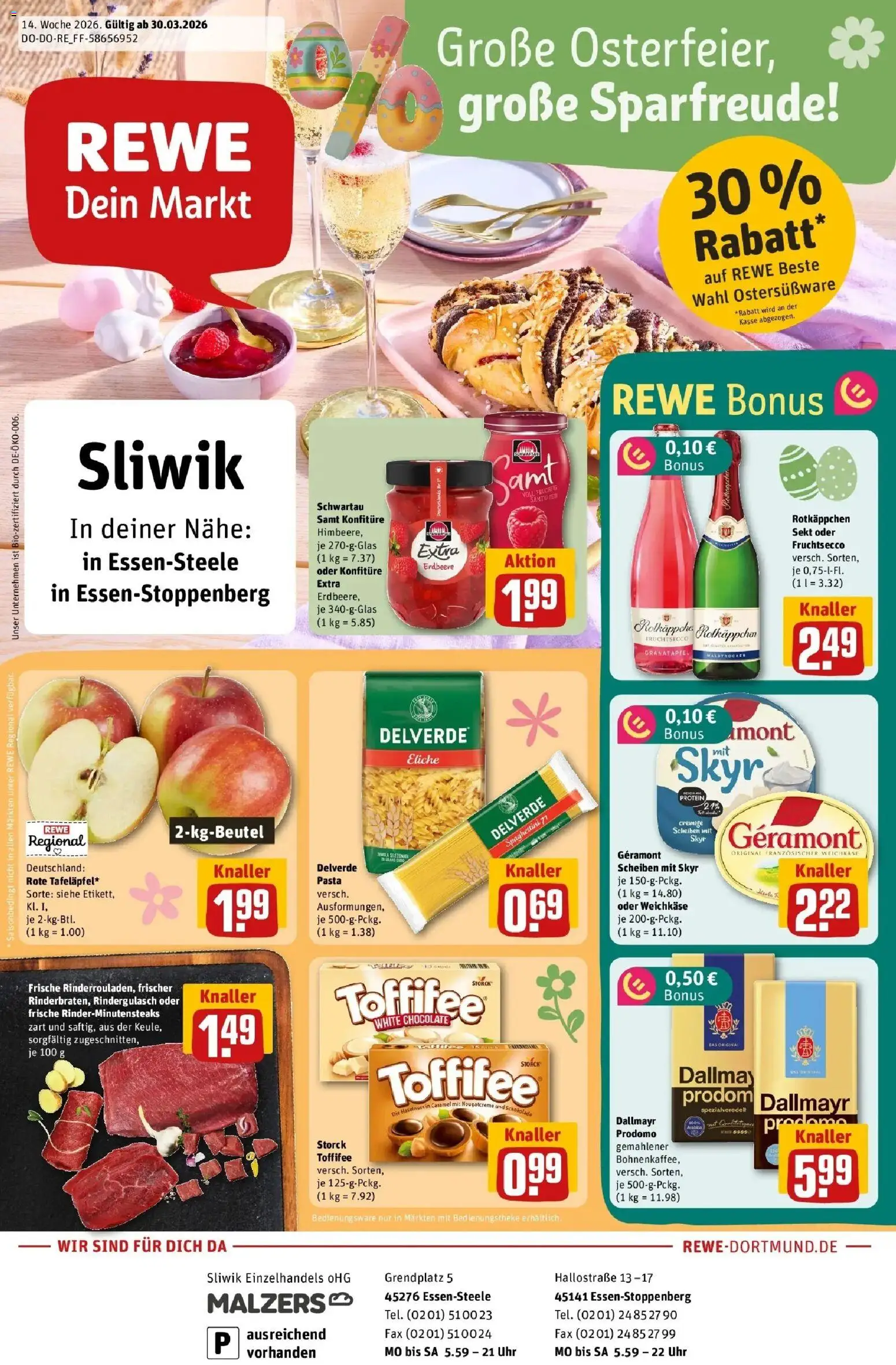 Vorschau von dem Prospekt des Geschäftes Rewe, gültig ab dem 30.03.2026