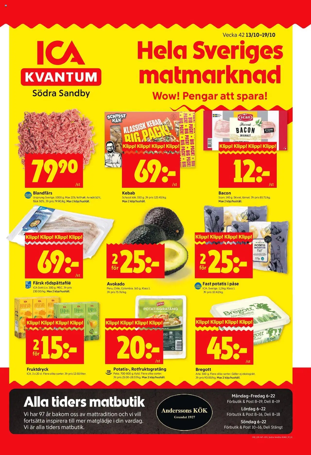 Södra Sandby är giltig 13/10 2025 > Veckans Erbjudanden gäller från 13/10/2025 till 19/10/2025 sidnummer 1