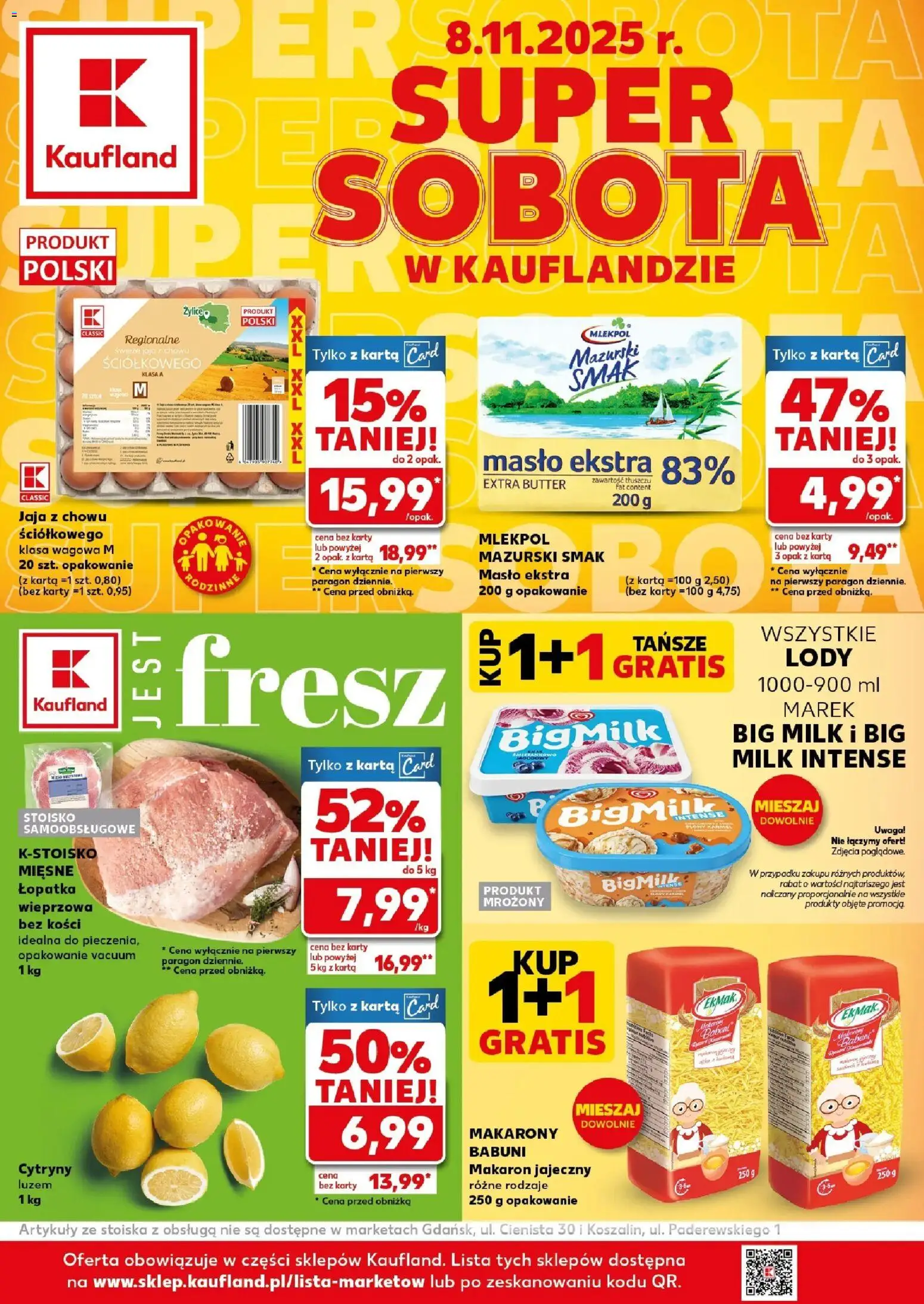 Pogląd gazetki "Super Sobota" ze sklepu Kaufland ważnej od 08.11.2025