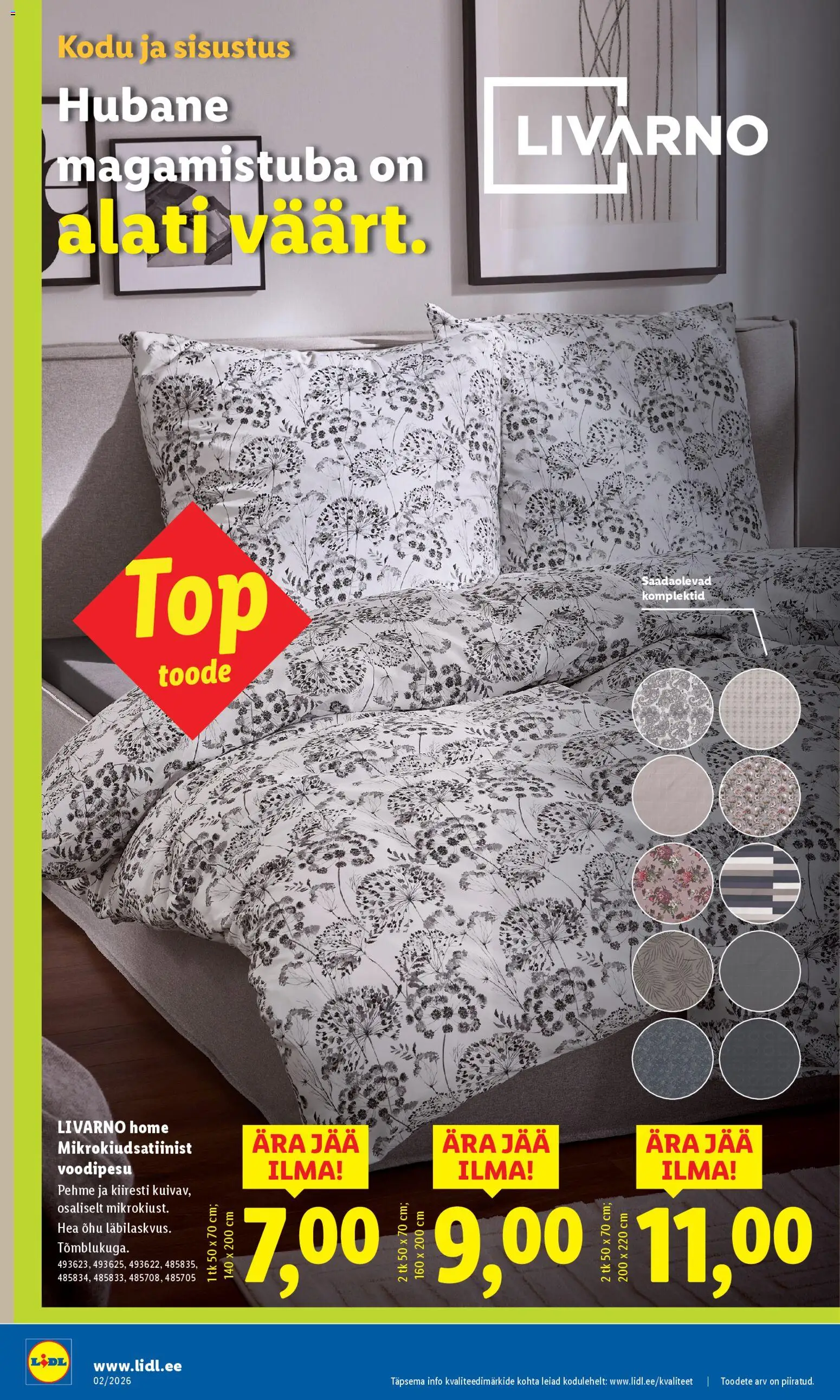 Lidl kliendilehe eelvaade alates 2026.01.05