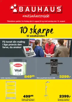 Eksempel på tilbudsavis Weekend tilbud fra butik Bauhaus gyldig fra 08/08/2025