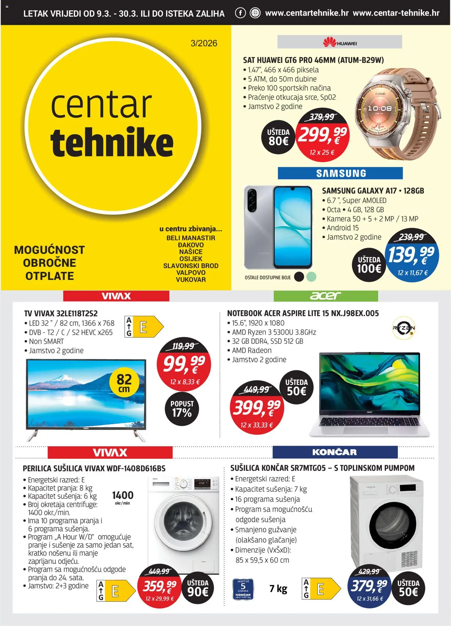 Pregled letka Centar Tehnike Katalog trgovine Centar Tehnike vrijedi od 09.03.2026