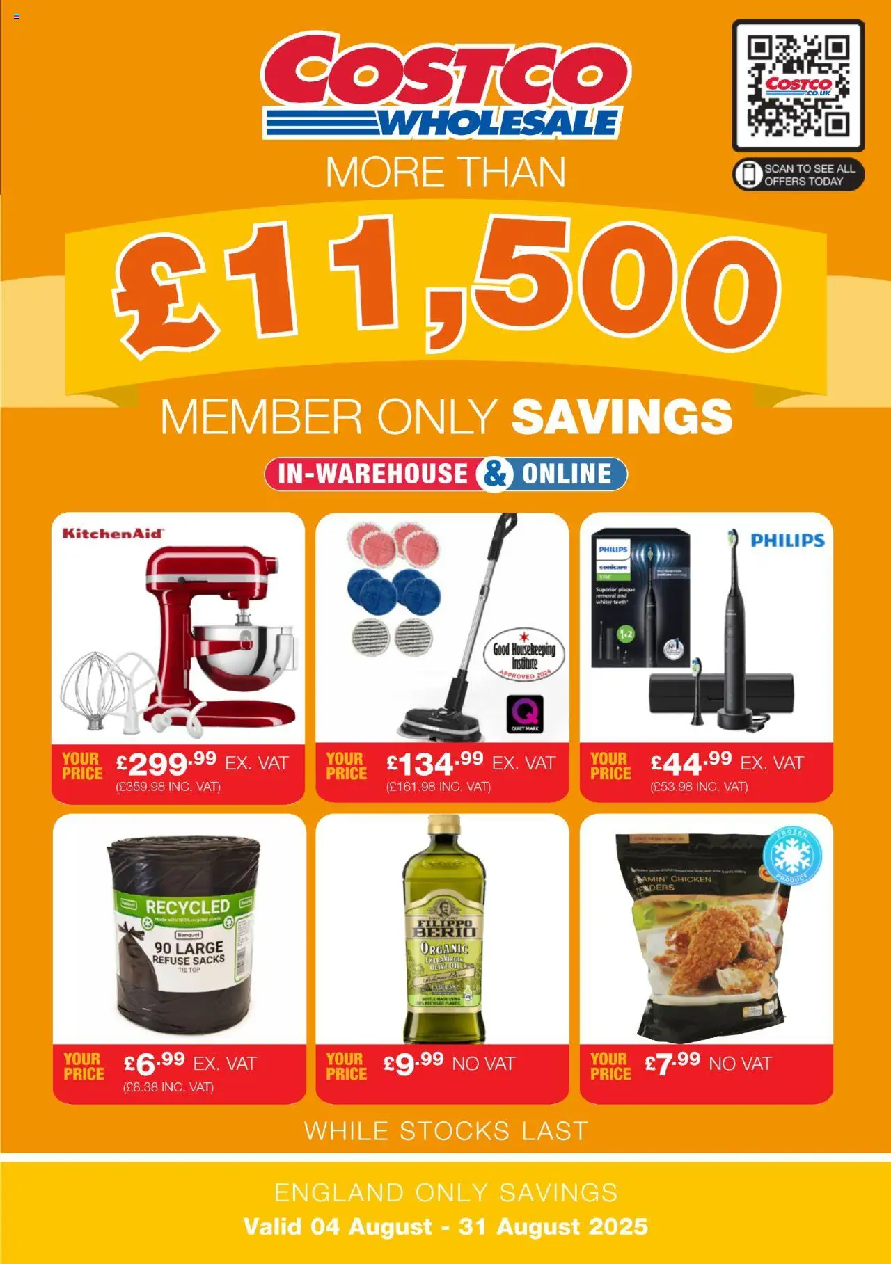 Costco shop ENGLAND ONLY valid from 04/08/2025 - Page number 1
