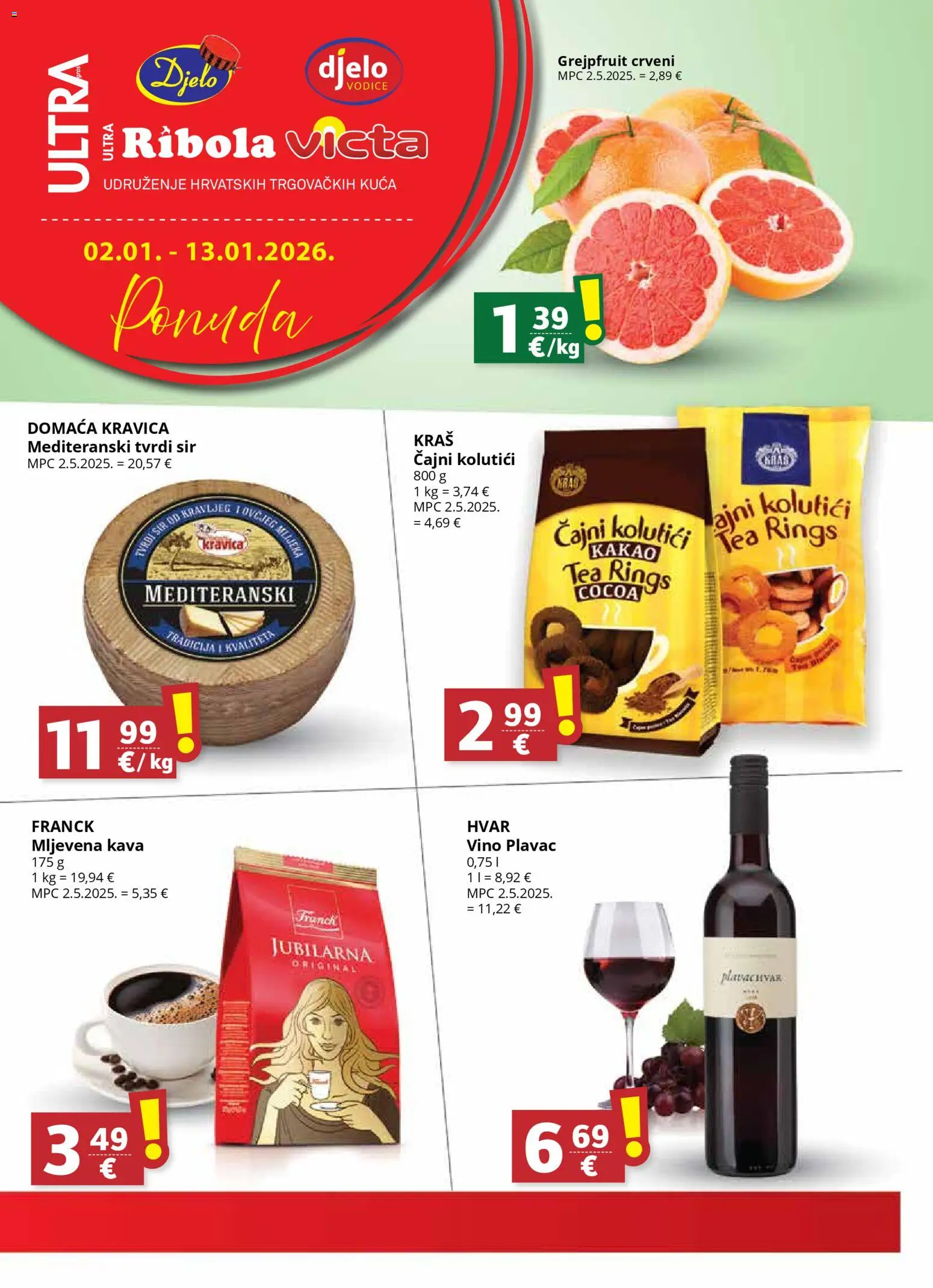 Pregled letka Katalog trgovine Djelo vrijedi od 02.01.2026