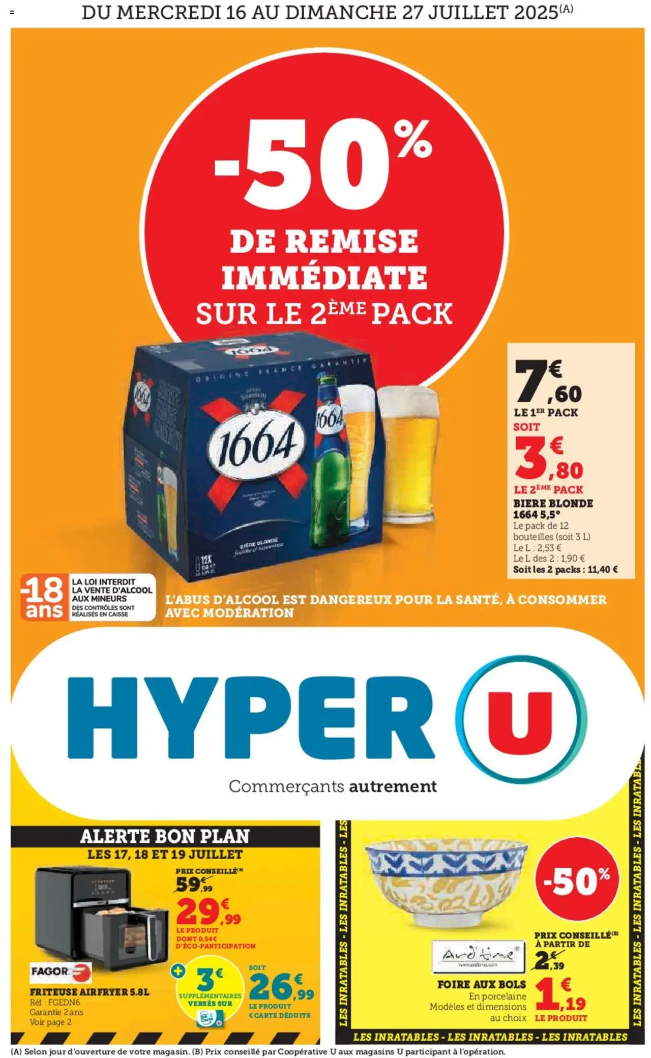 Catalogue de la boutique Hyper U valable du 16/07/2025 - Page numéro 1