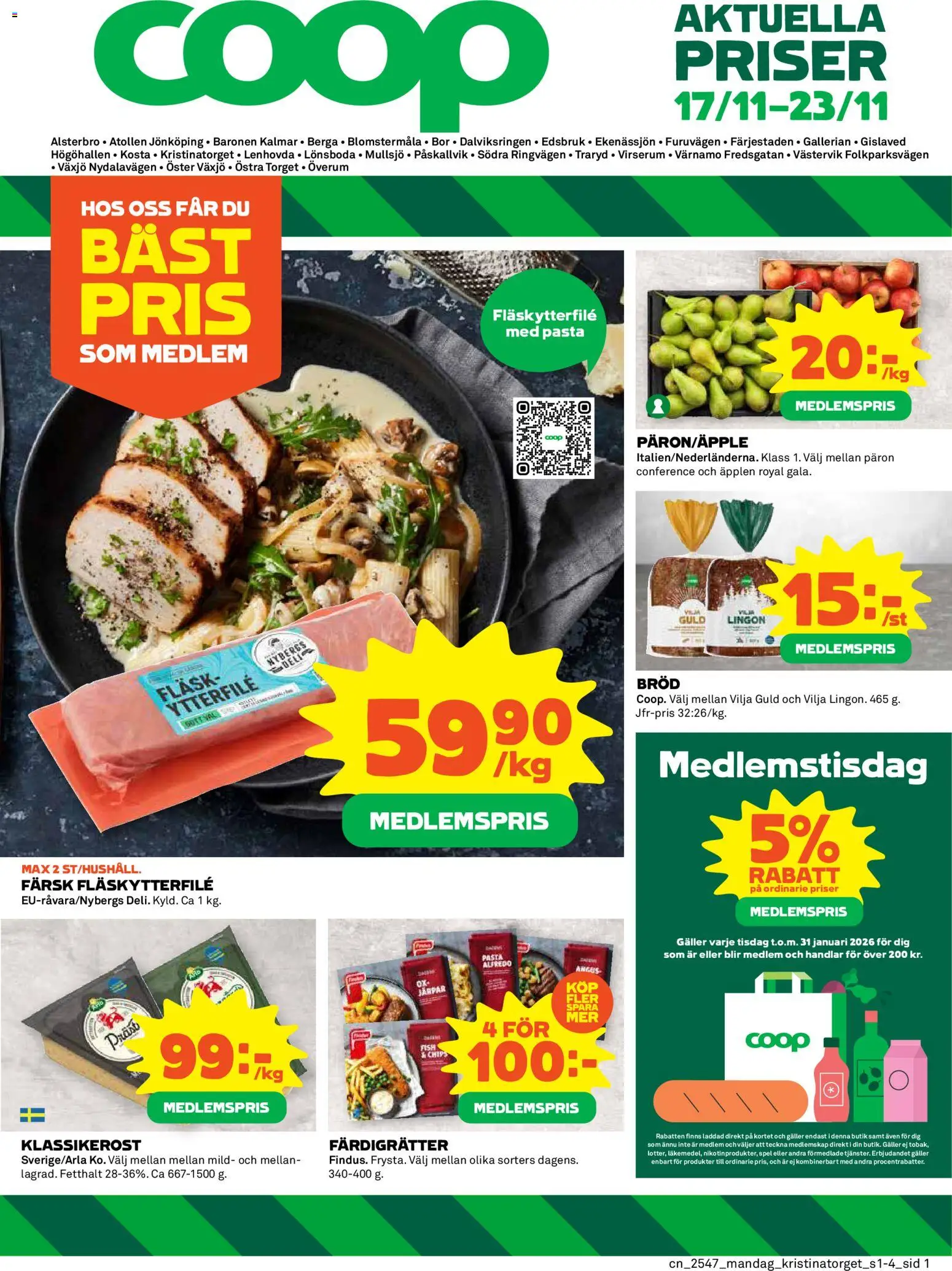 Förhandsgranska reklamblad Alsterbro från butik Coop gäller från 17/11/2025