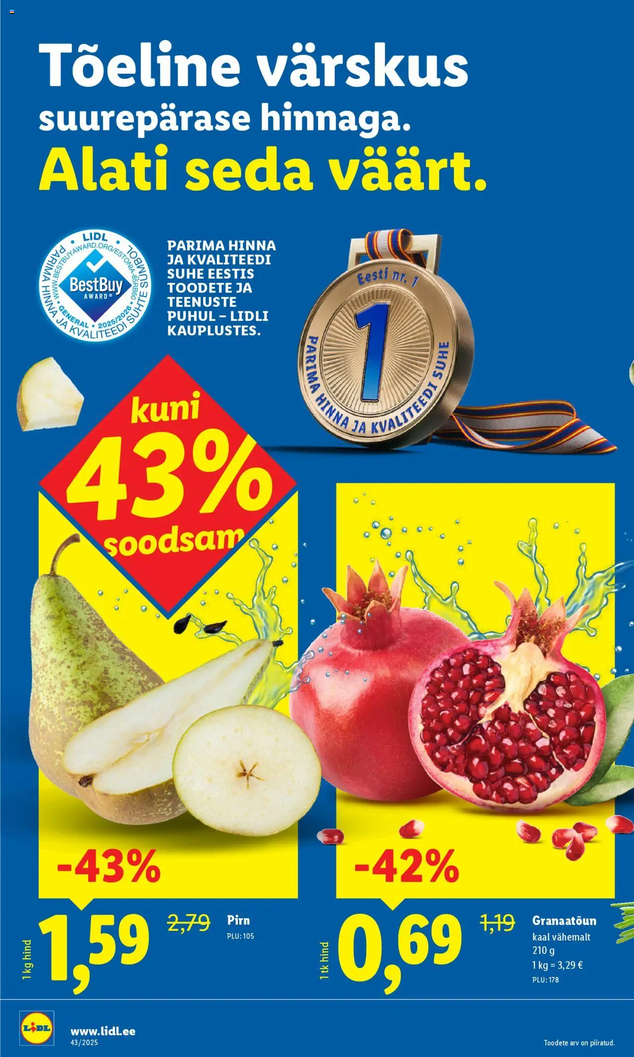 Lidl kliendilehe eelvaade alates 2025.10.20