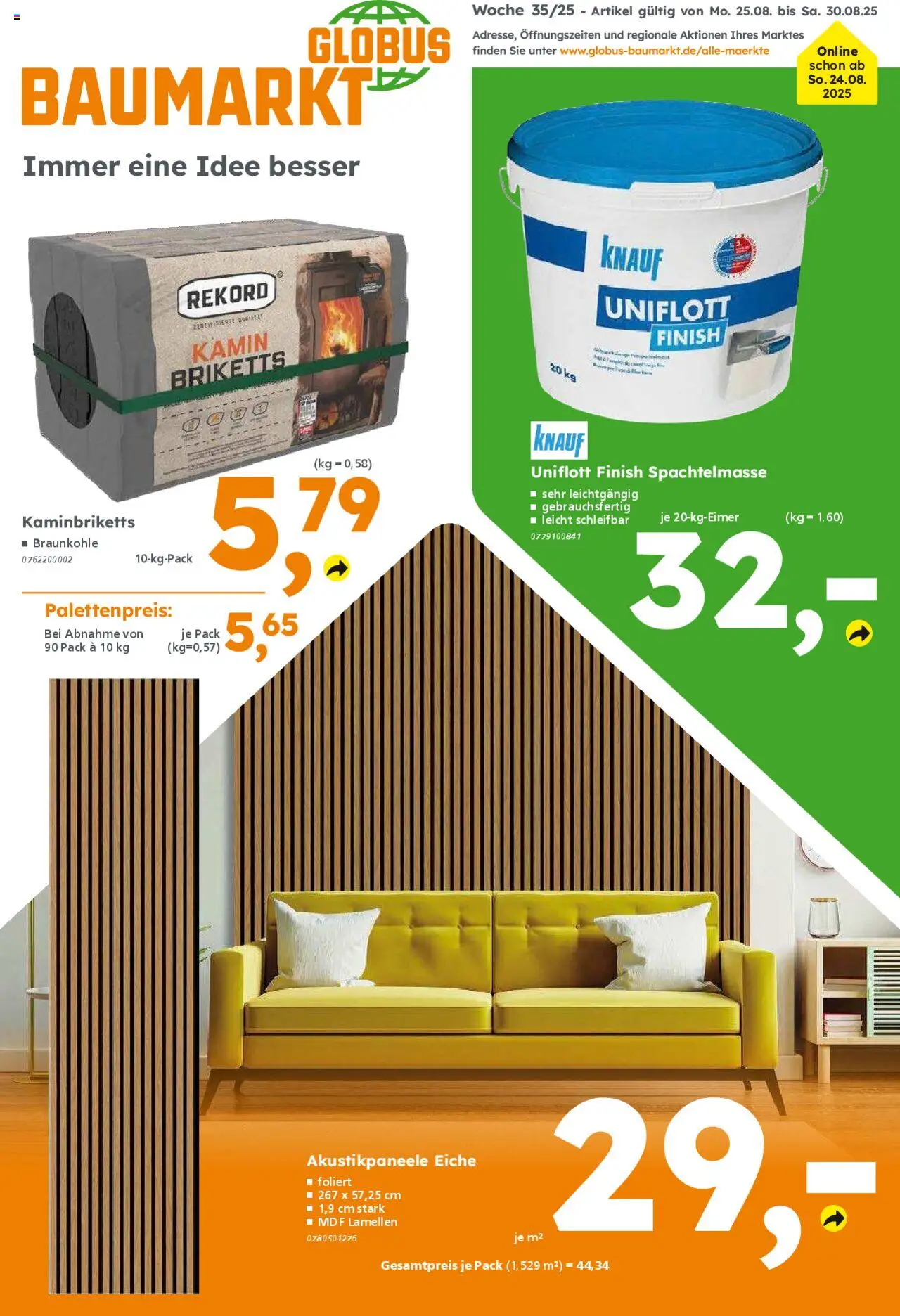 Globus Baumarkt Prospekt (vom 25.08.2025 - 30.08.2025)