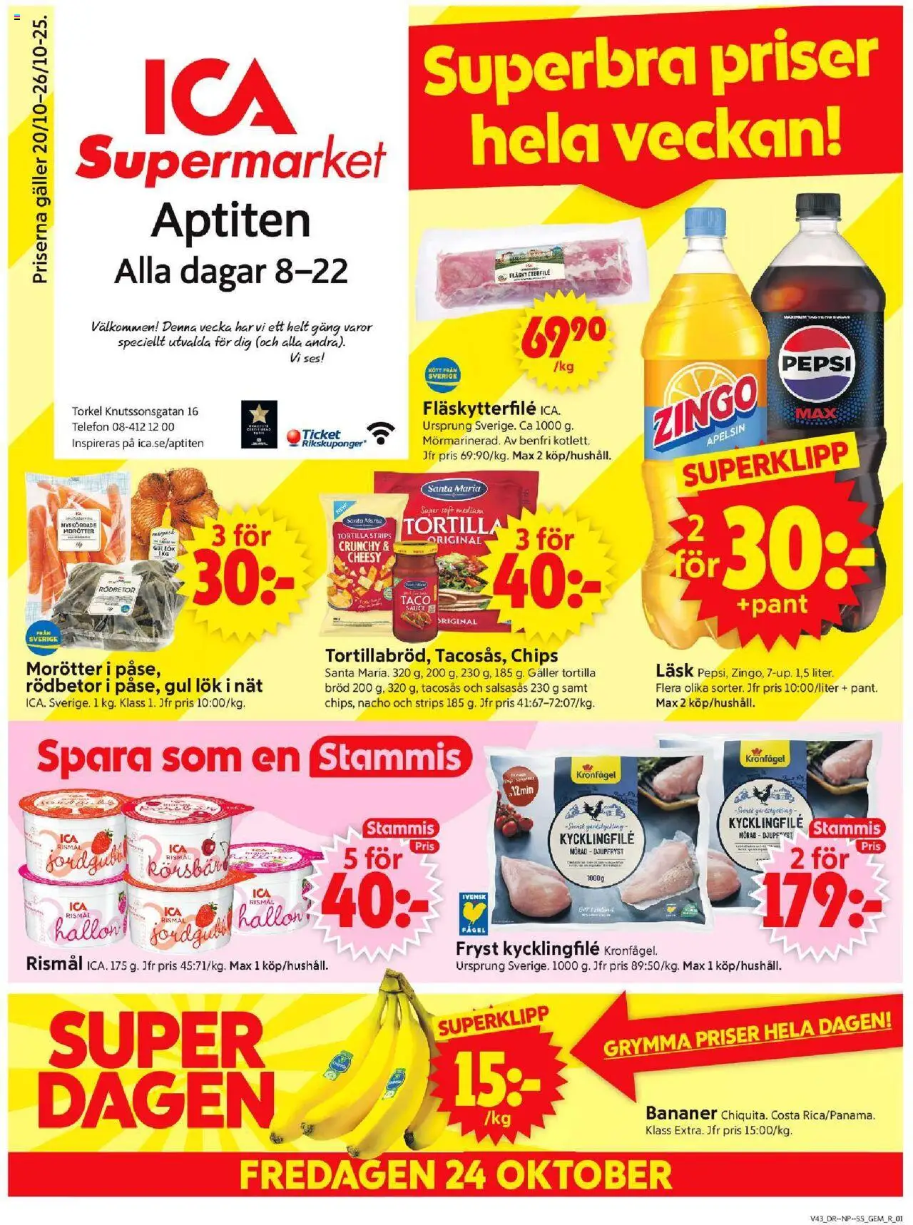 Stockholm är giltig 20/10 2025 > Veckans Erbjudanden gäller från 20/10/2025 till 26/10/2025 sidnummer 1