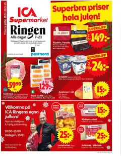 Förhandsgranska reklamblad Stockholm från butik ICA Supermarket gäller från 24/11/2025