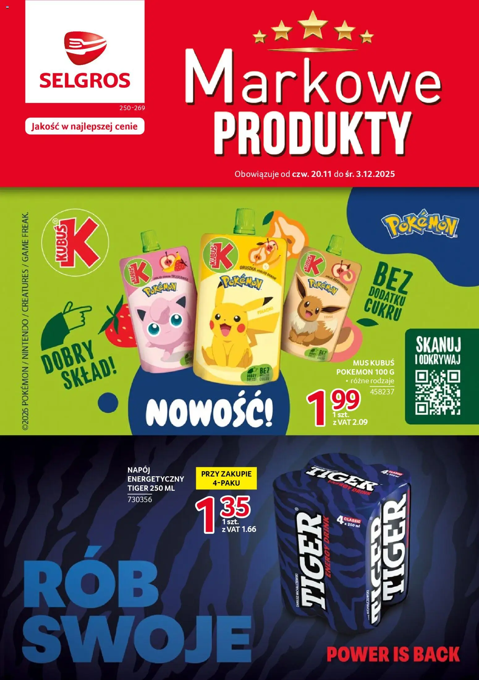 Pogląd gazetki "Markowe Produkty" ze sklepu Selgros cash&carry ważnej od 20.11.2025