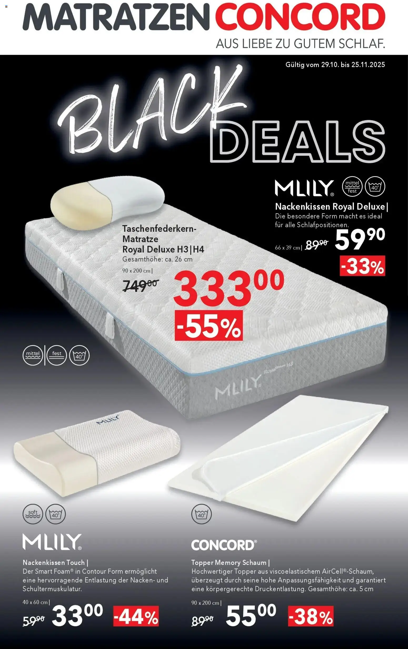 Vorschau der Angebote: Matratzen Concord Black Deals Sankt Johann in Tirol gültig ab 29.10.2025