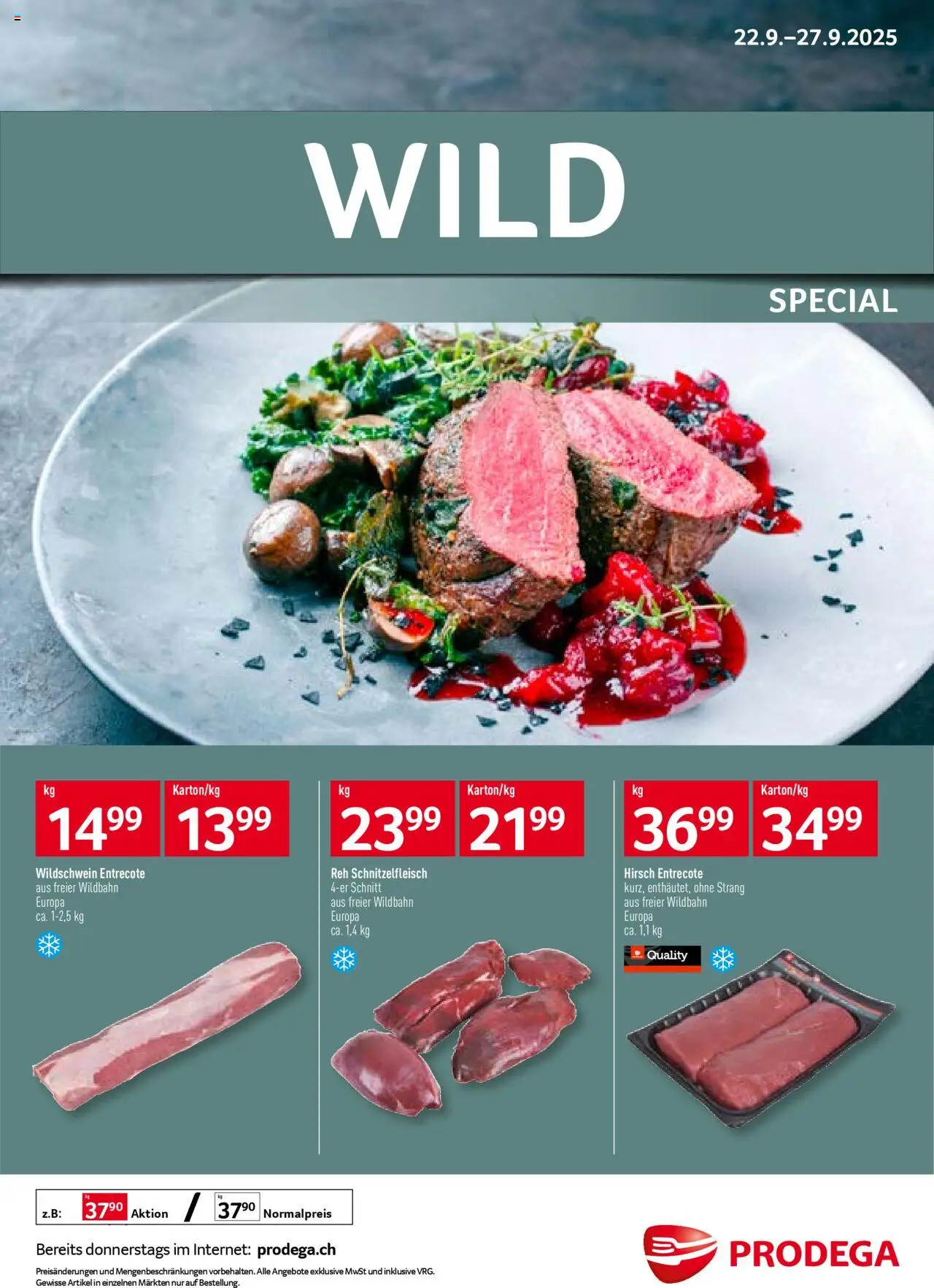 Prodega Aktionen Wild ab 22.09.2025 - Seitennummer 1
