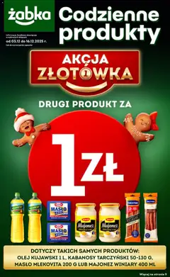 Pogląd gazetki "Codzienne produkty" ze sklepu Żabka ważnej od 03.12.2025