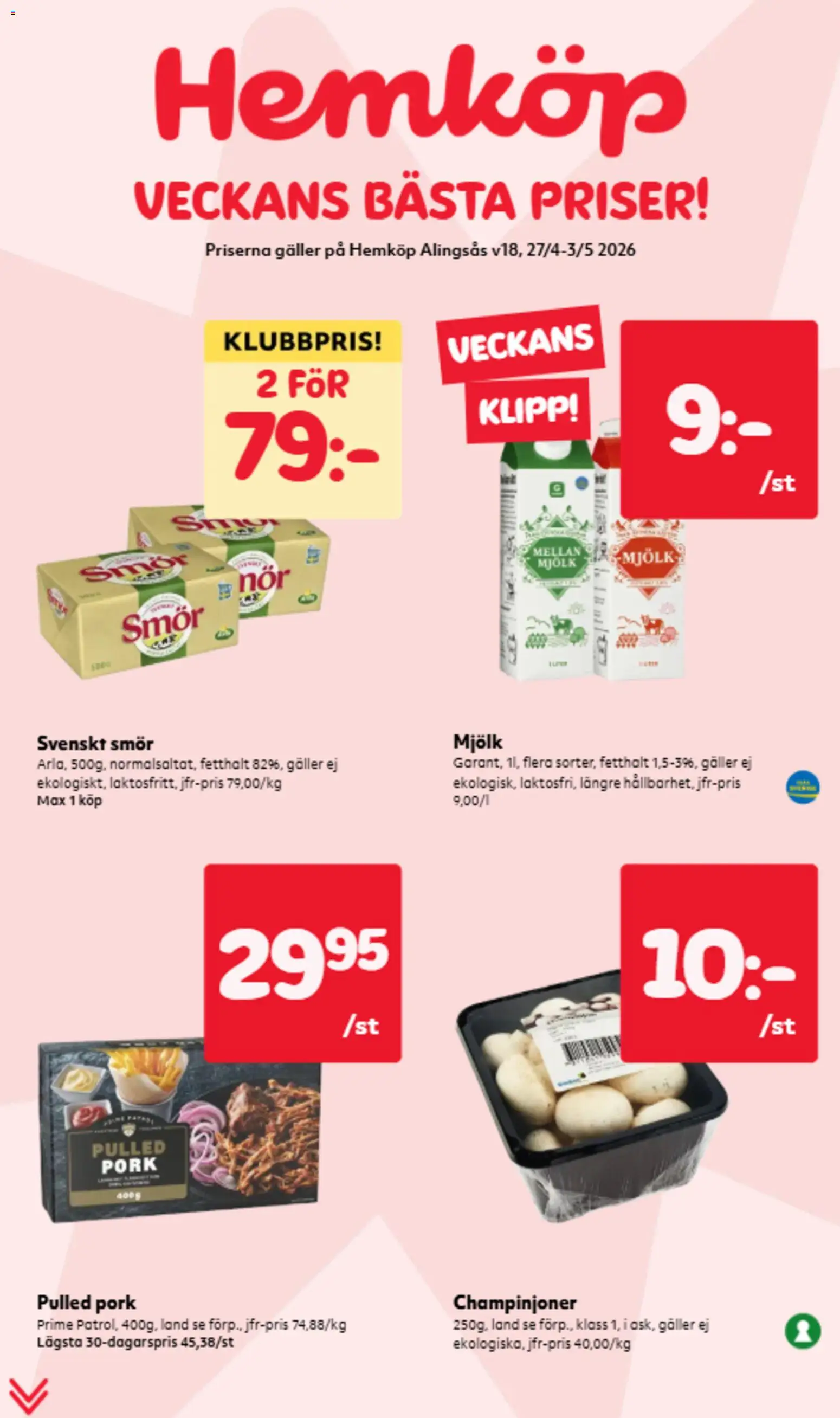 Förhandsgranska reklamblad Hemköp erbjudanden från butik Hemköp gäller från 27/04/2026