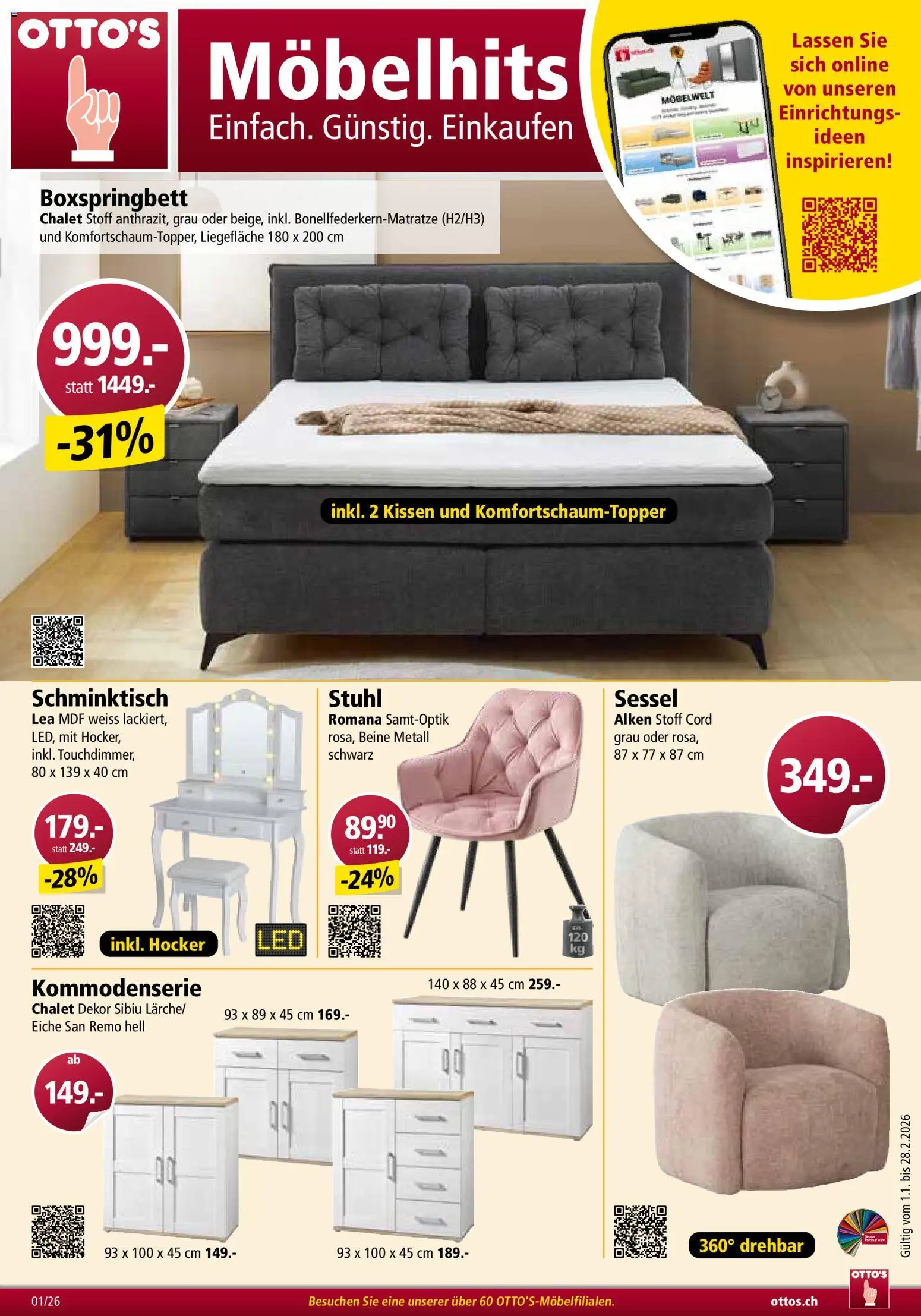 Vorschau des Merkblatts Aktionen Möbelflyer vom Shop Otto's gültig von 01.01.2026 bis 28.02.2026