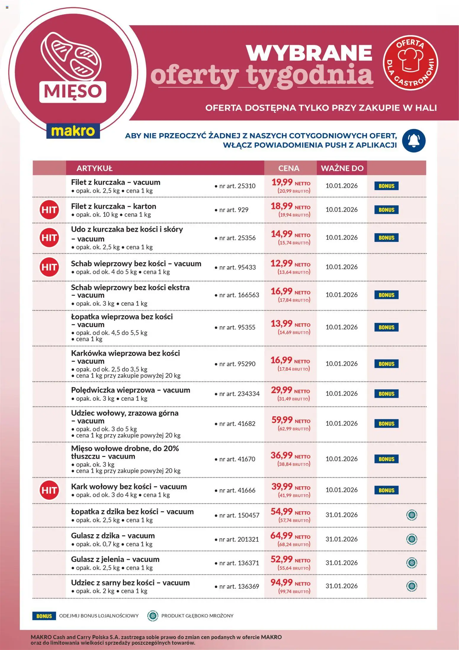 Pogląd gazetki "Wybrane oferty tygodnia" ze sklepu Makro ważnej od 05.01.2026