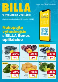 Náhľad Billa letáku platného od 18.02.2026