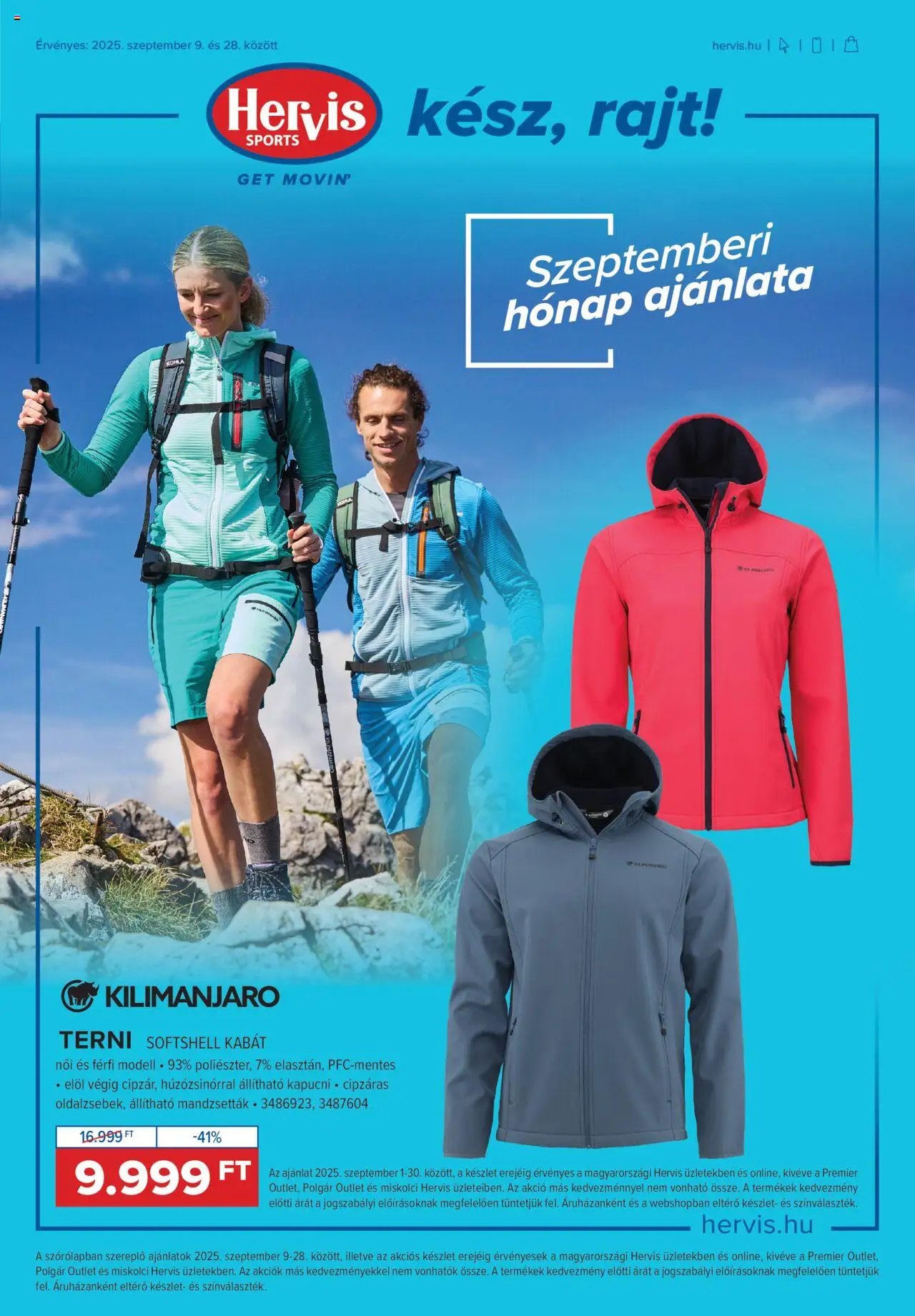 Hervis Sports aktuális szórólap, érvényes 2025.09.09.-től - 1 oldal