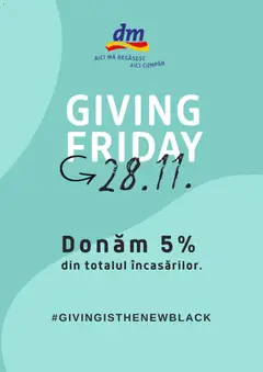 Previzualizarea de cataloage: DM drogeriemarkt Giving Friday valabil de la 06.11.2025
