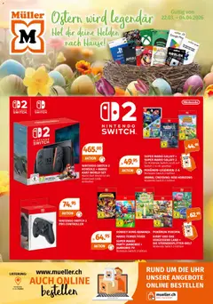 Vorschau des Merkblatts Müller aktionen Tolle Angebote zu Ostern entdecken vom Shop Müller gültig von 22.03.2026 bis 04.04.2026