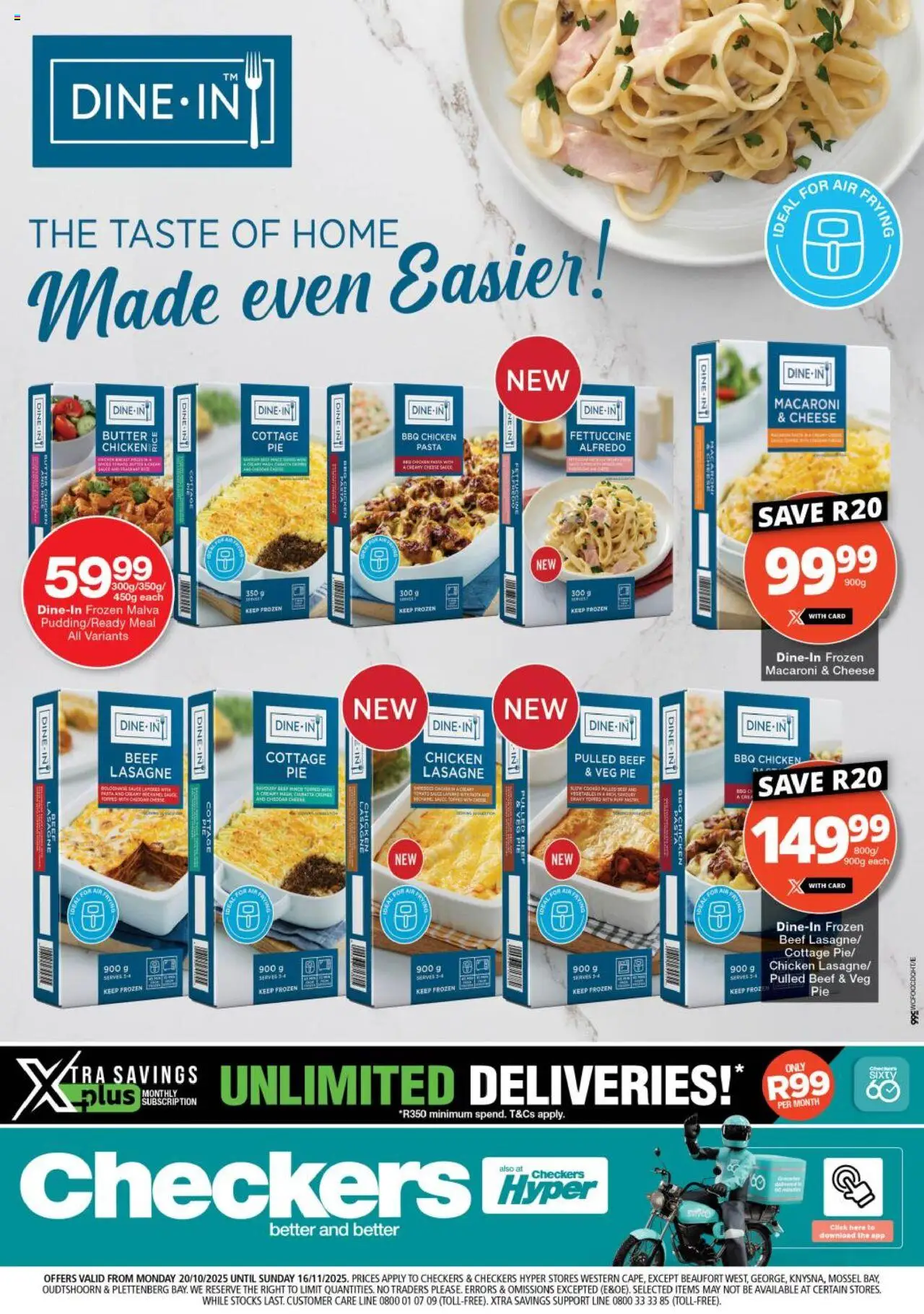 Checkers Western Cape - Dine-In 20/10 - 16/11/2025 >> Catalogue