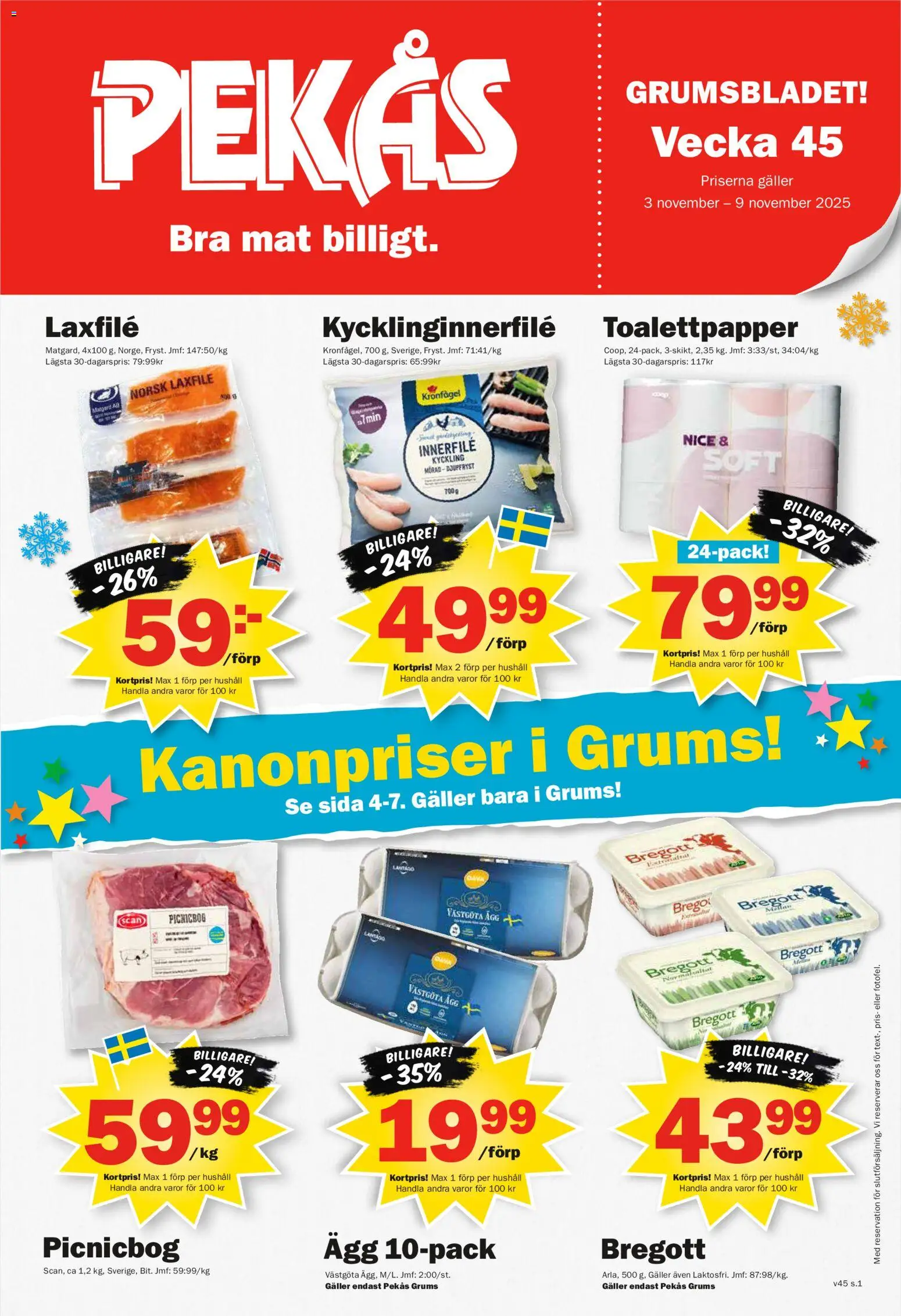 Förhandsgranska reklamblad Aktuella reklamblad Pekås - grums edition från butik Pekås gäller från 03/11/2025