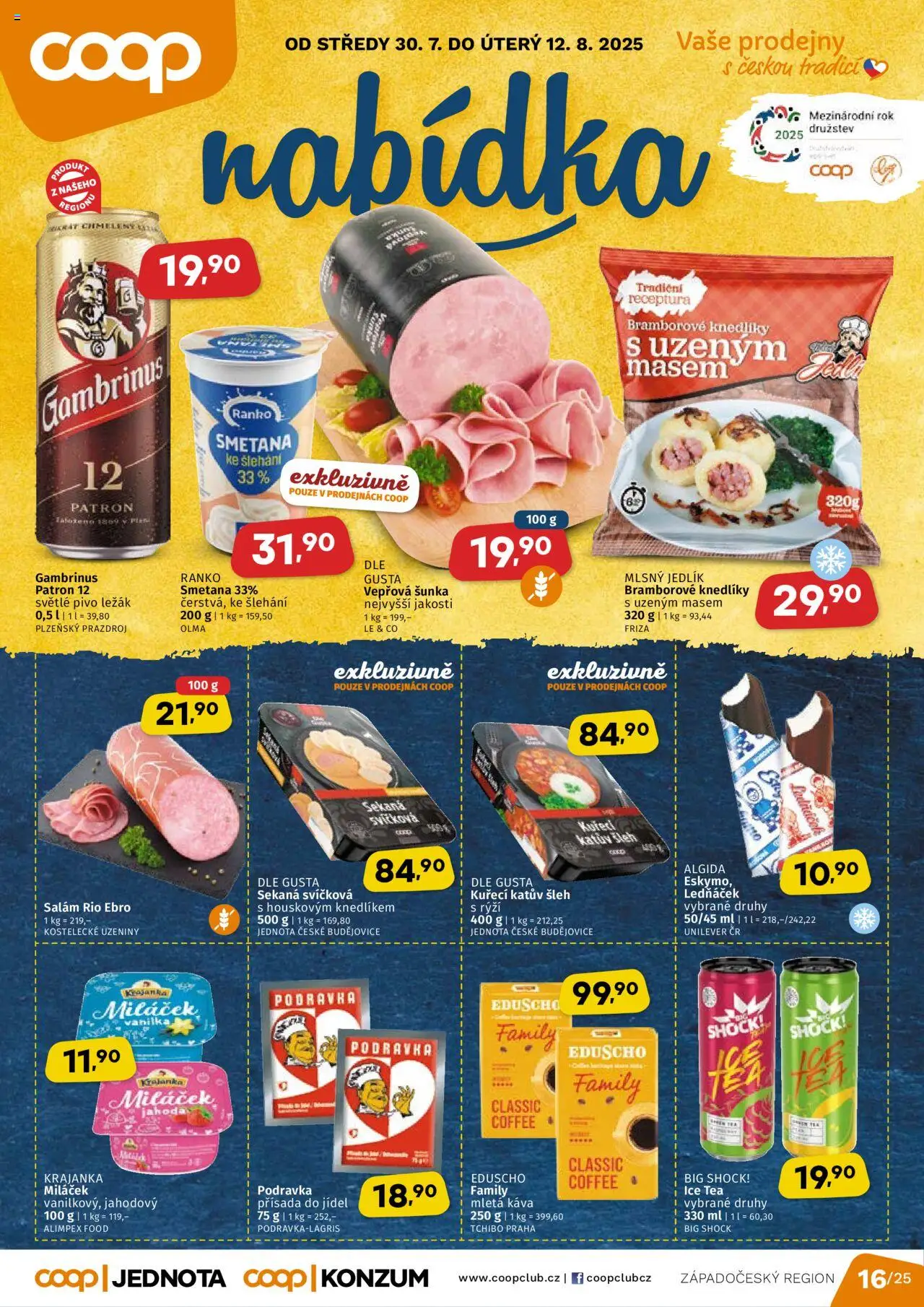  COOP Leták - Západočeský region (30.07.2025) - Jednota leták