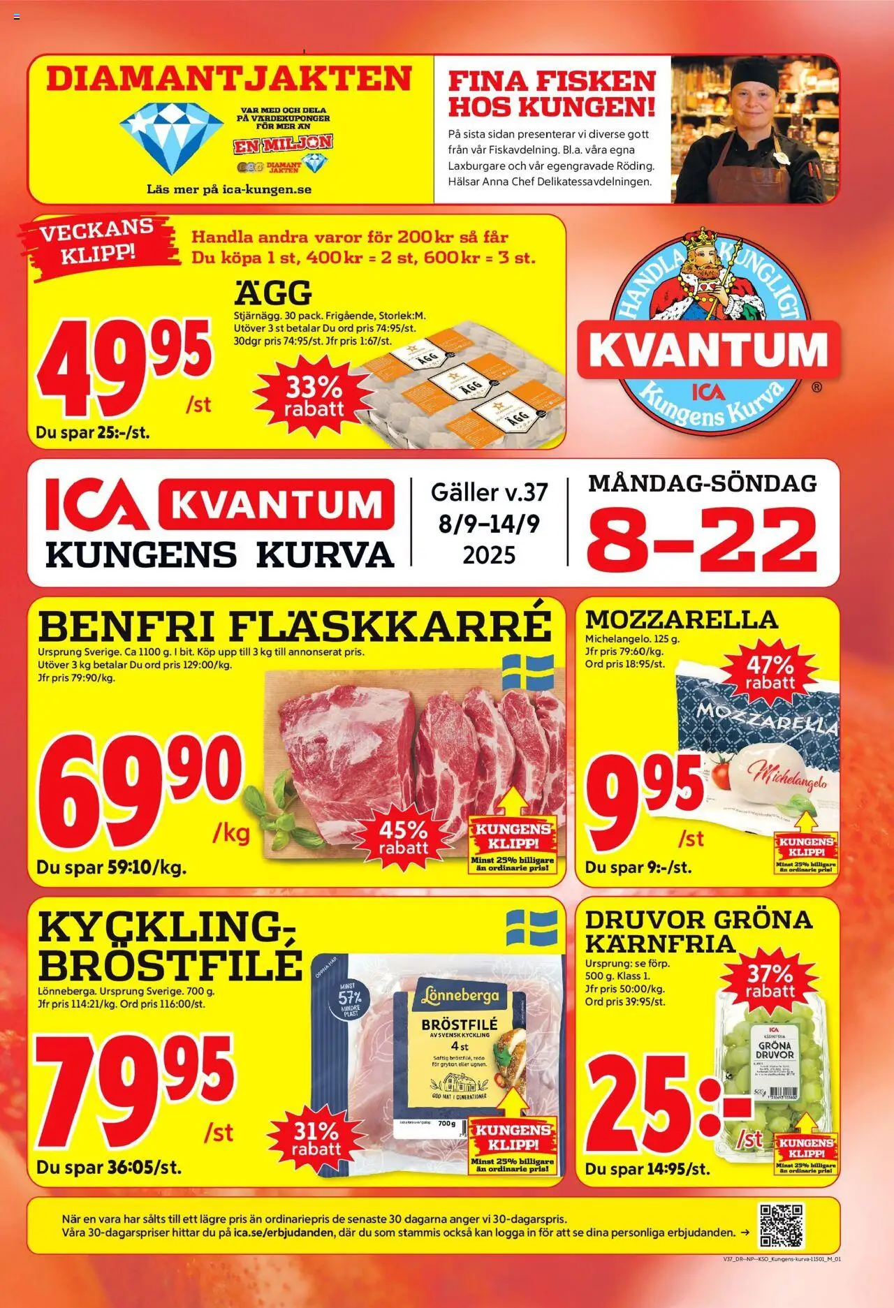 Kungens Kurva är giltig 08/09 2025 > Veckans Erbjudanden gäller från 08/09/2025 till 14/09/2025 sidnummer 1