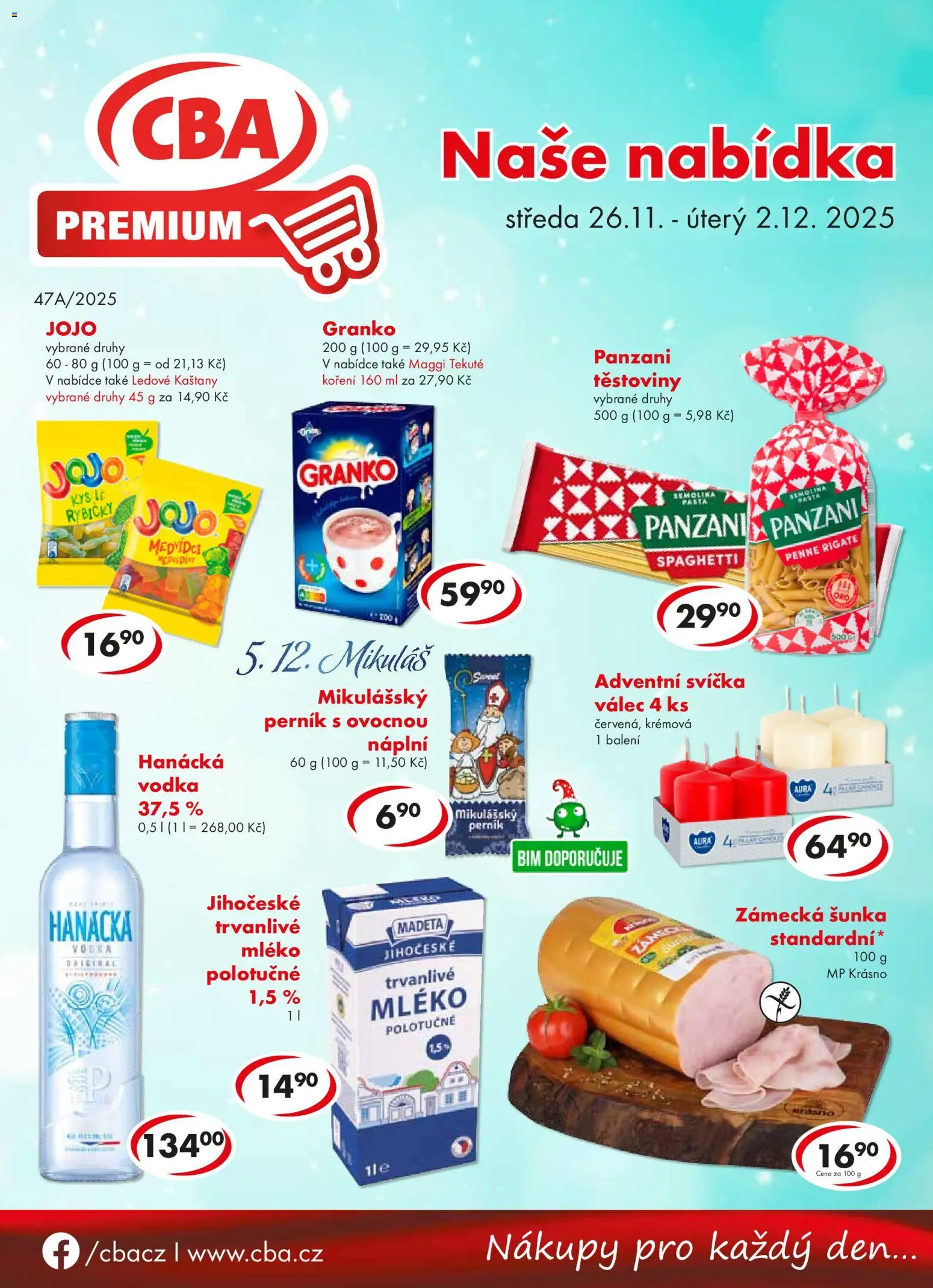 Náhled nabídky: CBA Leták - Premium platný od 26.11.2025