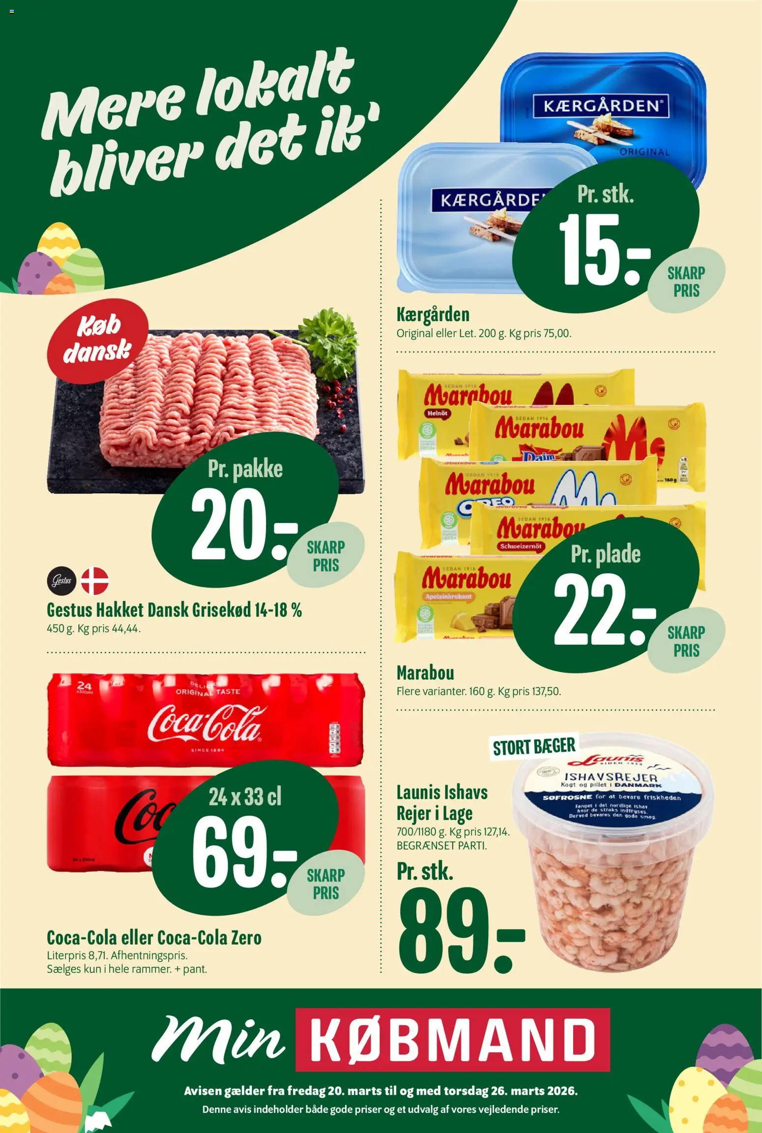 Eksempel på tilbudsavis Min Købmand - Tilbudsavis uge 13 fra butik Min Købmand gyldig fra 20/03/2026