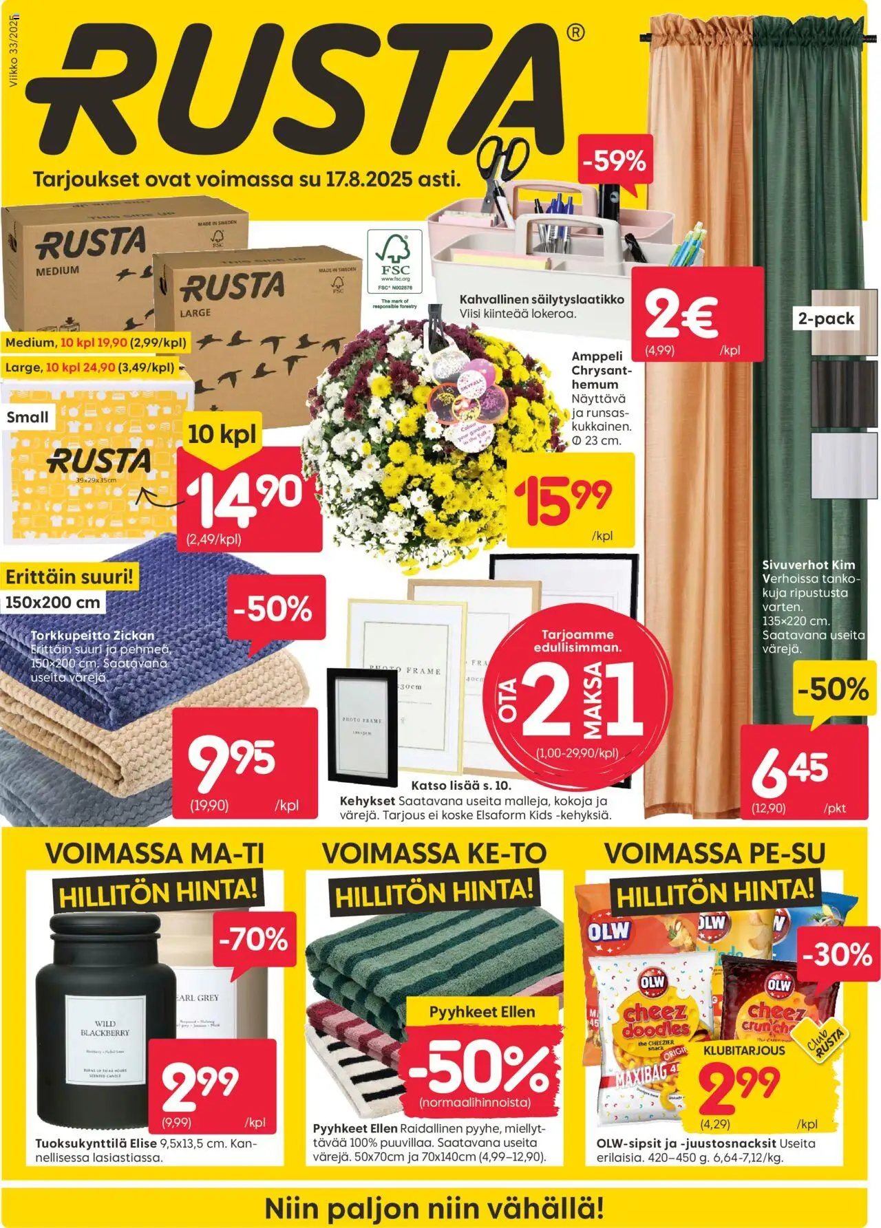 Rusta-kaupan Tarjoukset voimassa 01/08/2025 - Sivulla 1