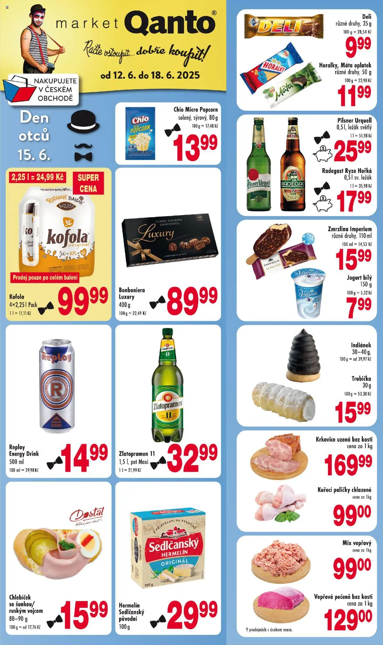  Astur & Qanto Leták (12.06.2025 - 18.06.2025) - Pilsner Urquell, Vepřová pečeně, Popcorn, Hermelín, Krkovice, Energy drink, Kuřecí paličky, Zlatopramen 11