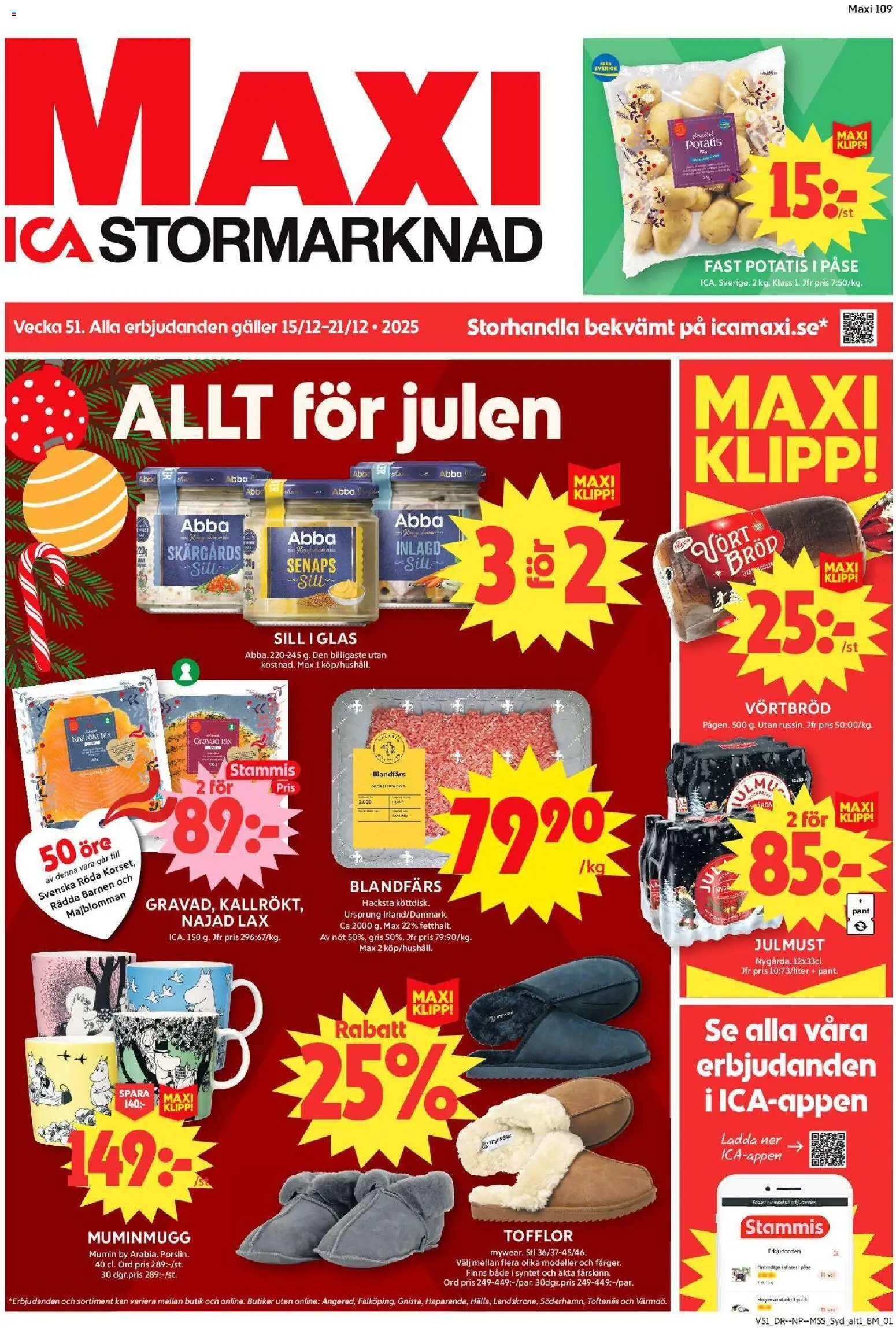 Förhandsgranska reklamblad Löddeköpinge från butik ICA Maxi gäller från 15/12/2025