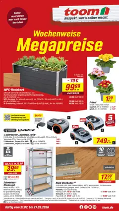 Vorschau von dem Prospekt des Geschäftes Toom Baumarkt, gültig ab dem 21.02.2026